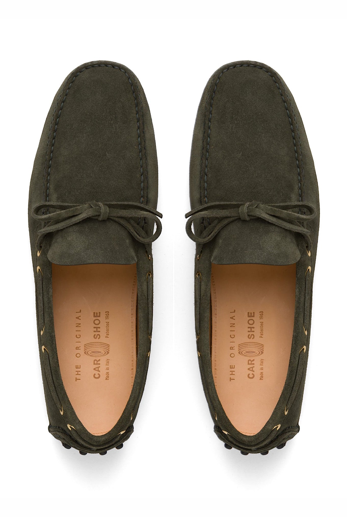 CAR SHOE Mocassino Suede Verde Mimetico - Guarino Store