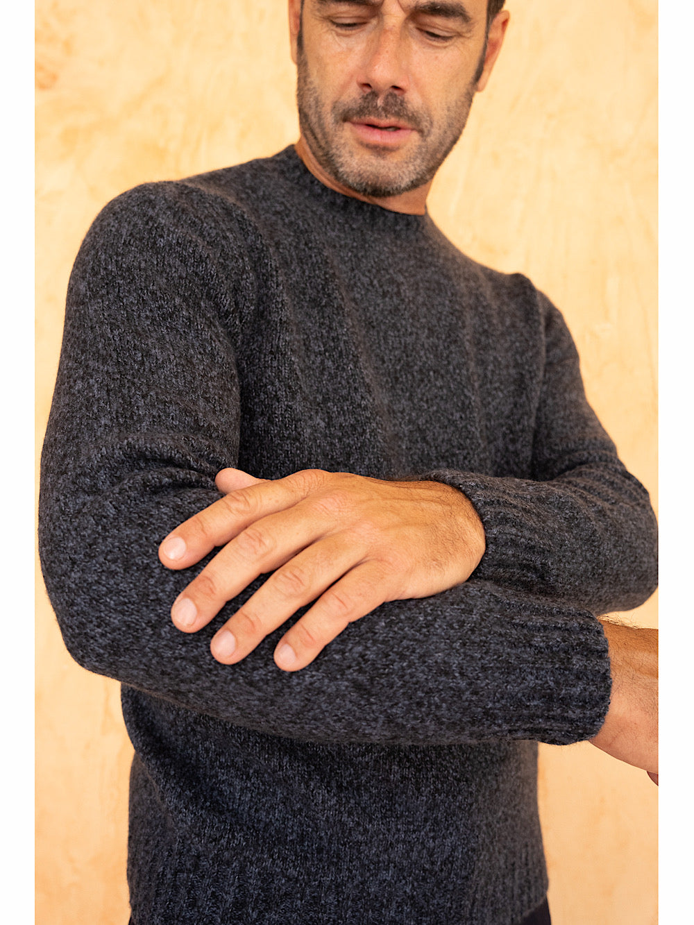 Settefili Cashmere Girocollo cashmere e seta blu mèlange - Guarino Store