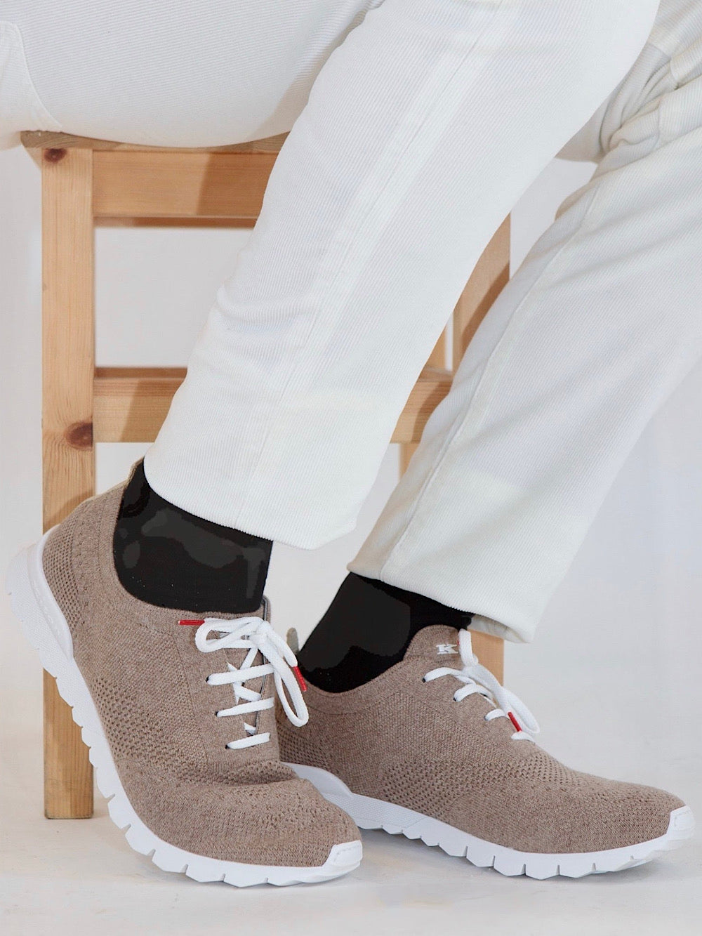 Kiton Sneaker cashmere tortora - Guarino Store