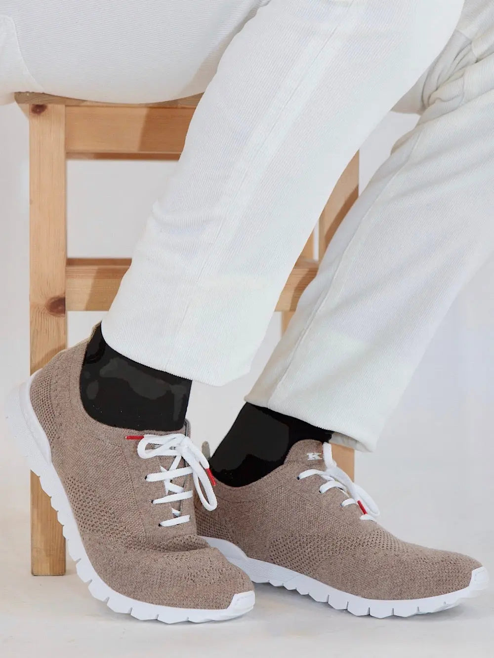 Kiton Sneaker cashmere tortora - Guarino Store