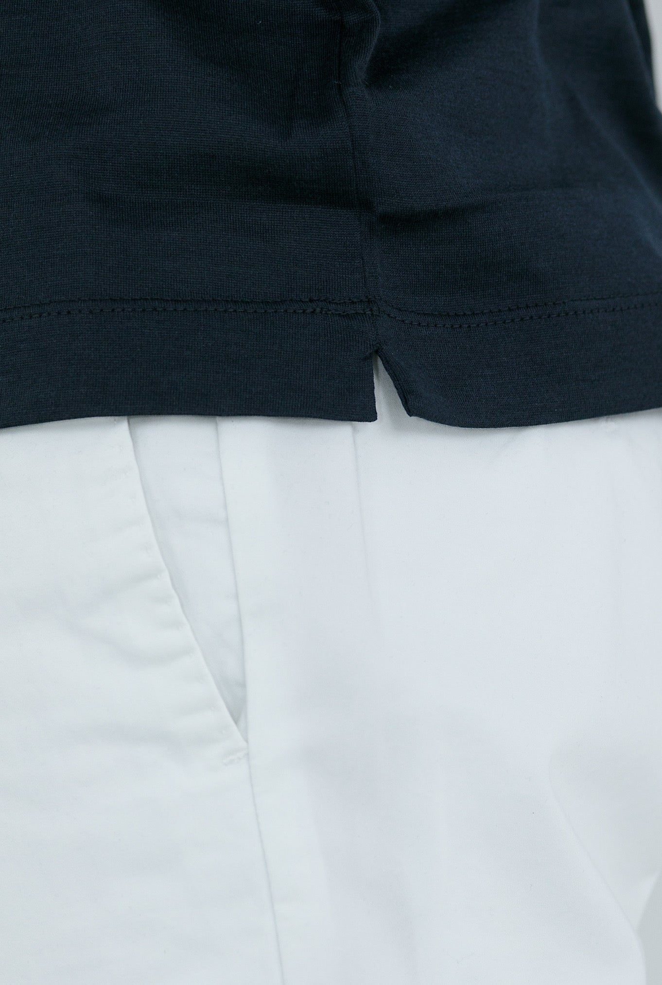 MARCO PESCAROLO T-Shirt Manica Lunga Seta Cotone Blu - Guarino Store