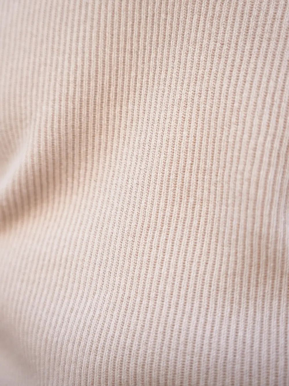 Girocollo Cashmere a Costa Inglese burro - Guarino Store