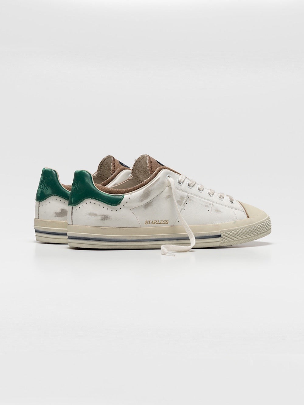 Sneaker Starless bianca e verde - Guarino Store
