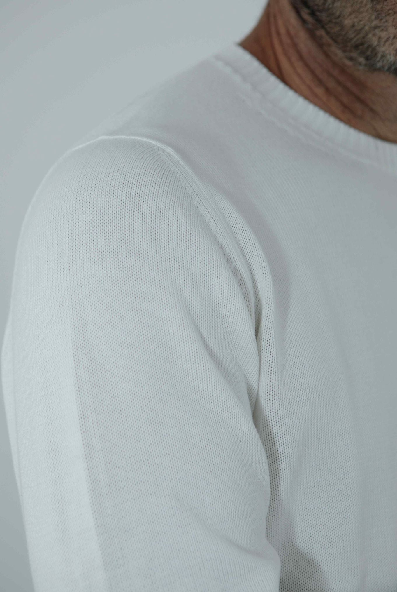 GUARINO Girocollo 2 Fili Cotone Bianco - Guarino Store