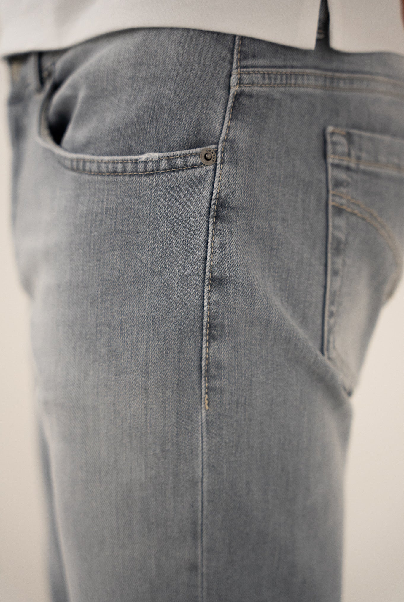 DONDUP Jeans mod. George Skinny in Denim Stretch Grigio - Guarino Store