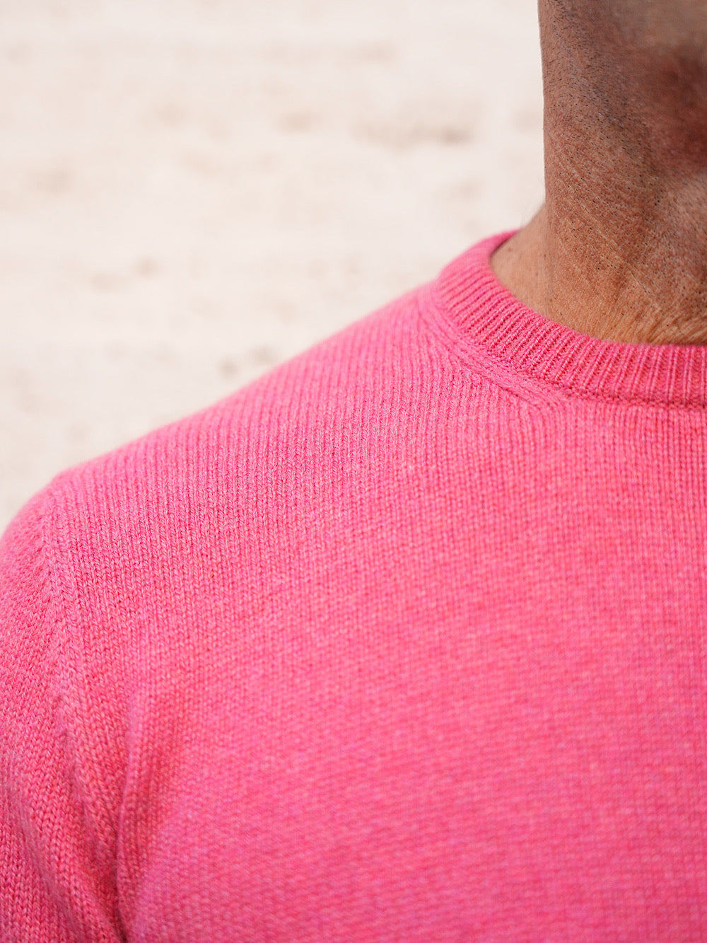 Girocollo cashmere tessuto Loro Piana rosso - Guarino Store