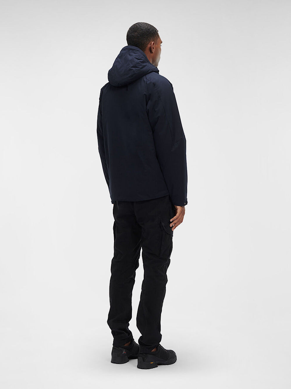 Giacca imbottita blu navy con cappuccio - Guarino Store