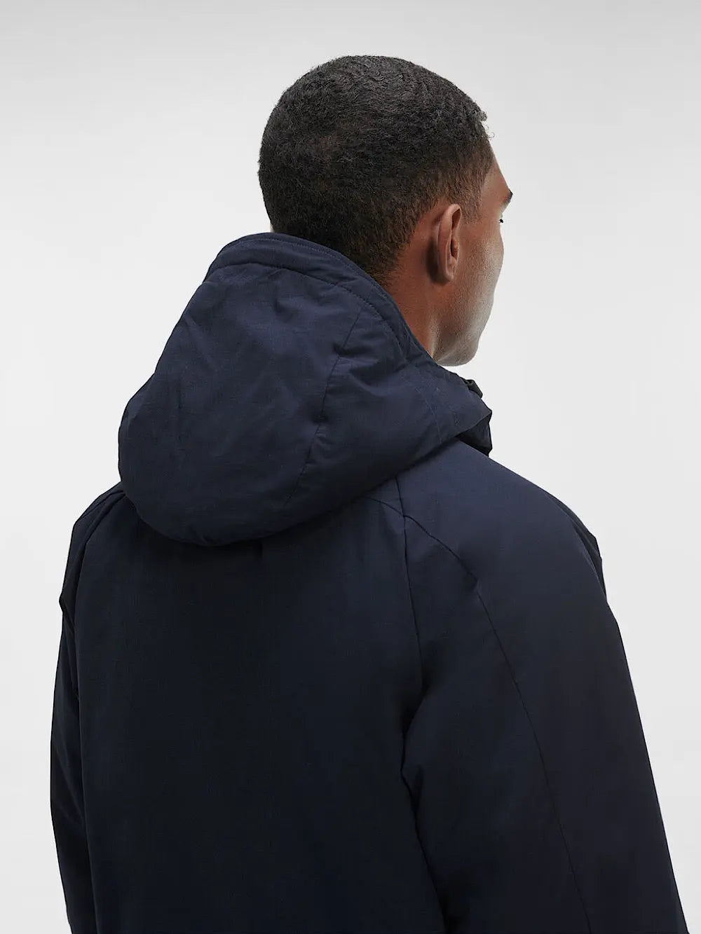 Giacca imbottita blu navy con cappuccio - Guarino Store