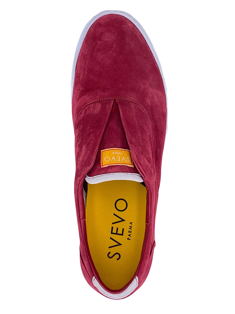 Svevo sneaker slip on suede rossa - Guarino Store