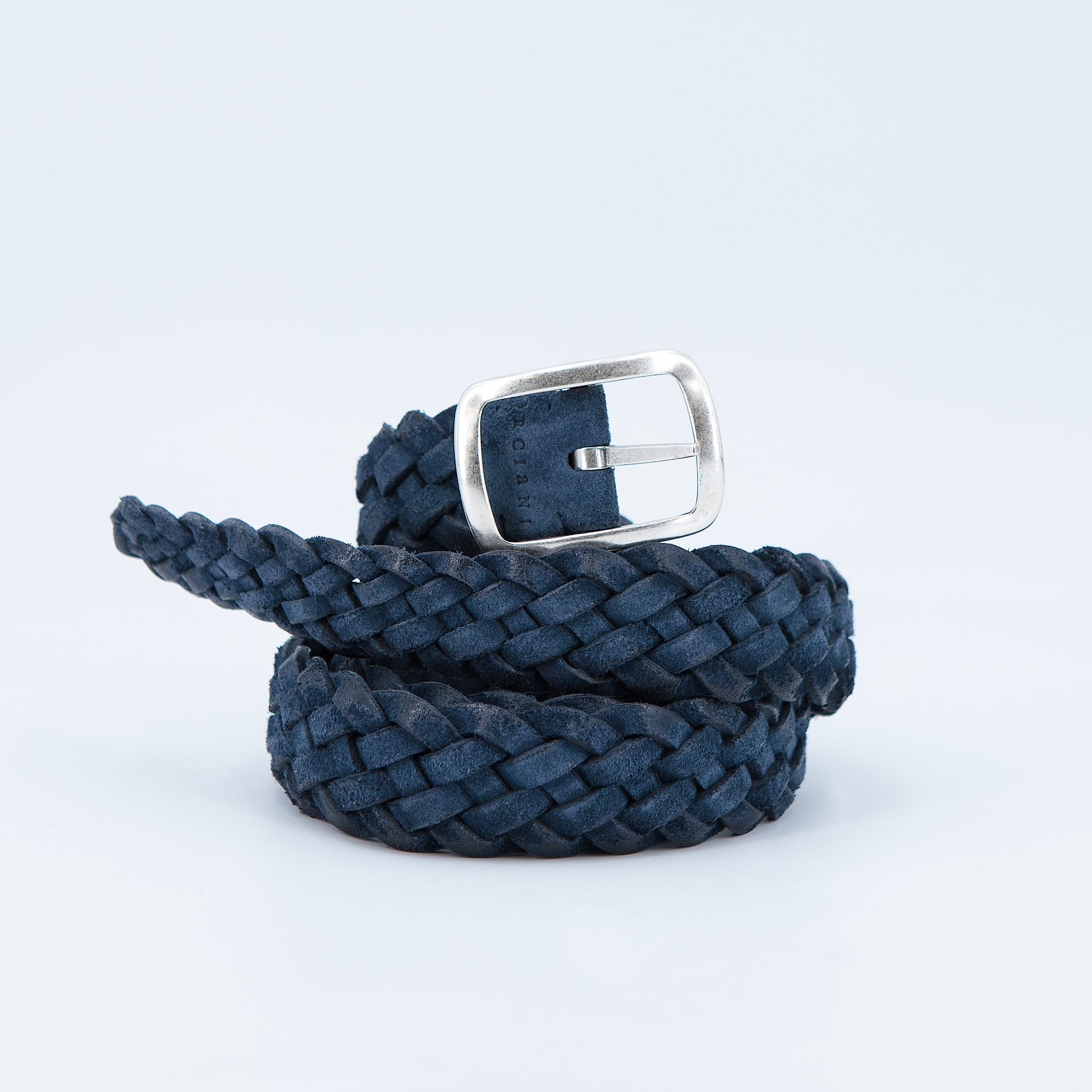 Cintura reversibile a treccia blu - Guarino Store