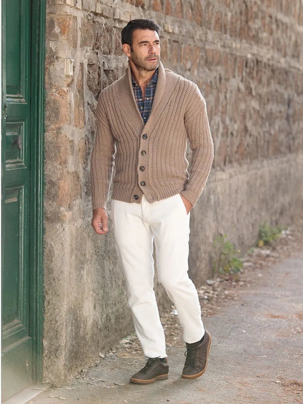 Rakkì Cardigan Soldier Steve McQueen '66 nocciola - Guarino Store