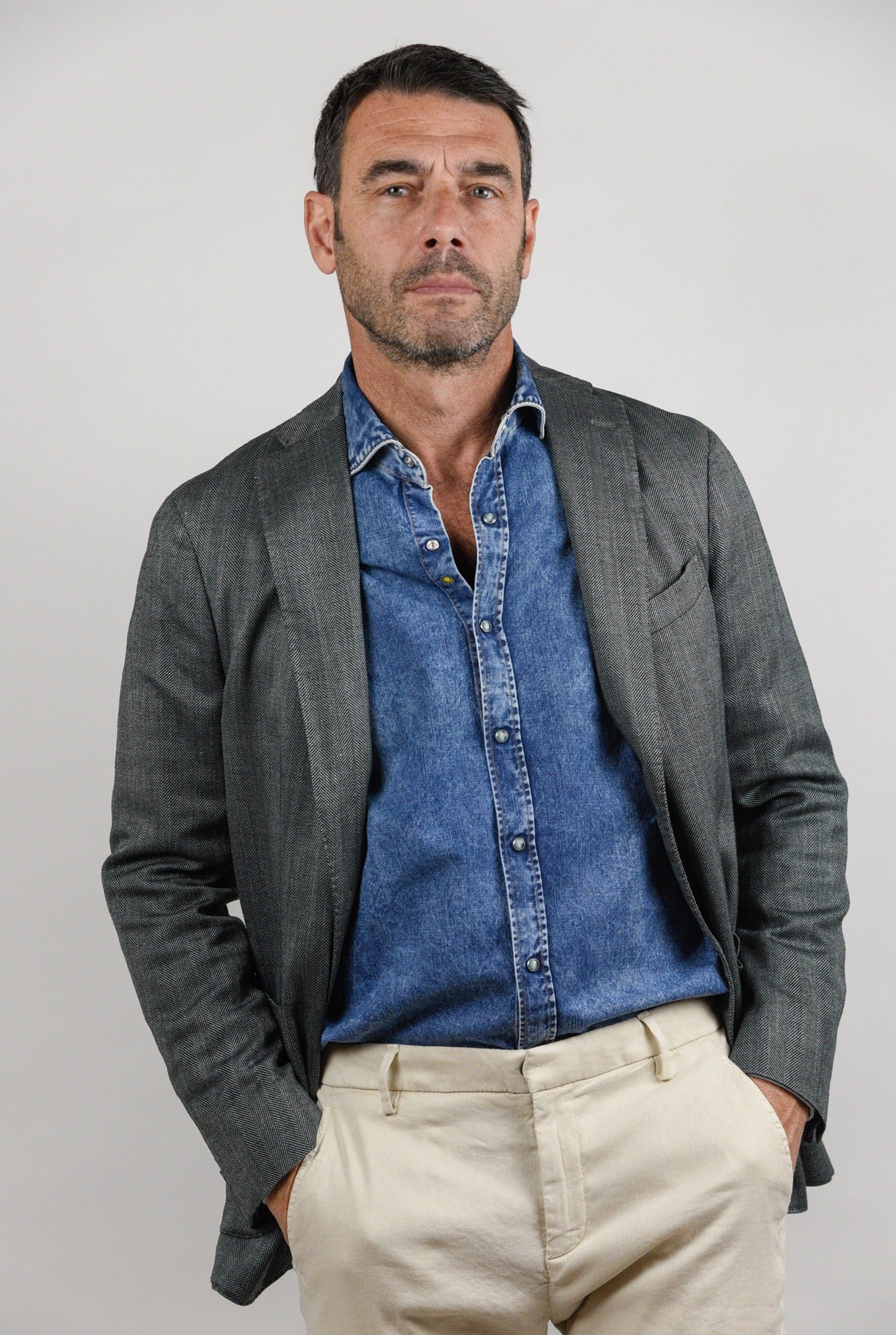 Boglioli Giacca K-Jacket spinata verde - Guarino Store