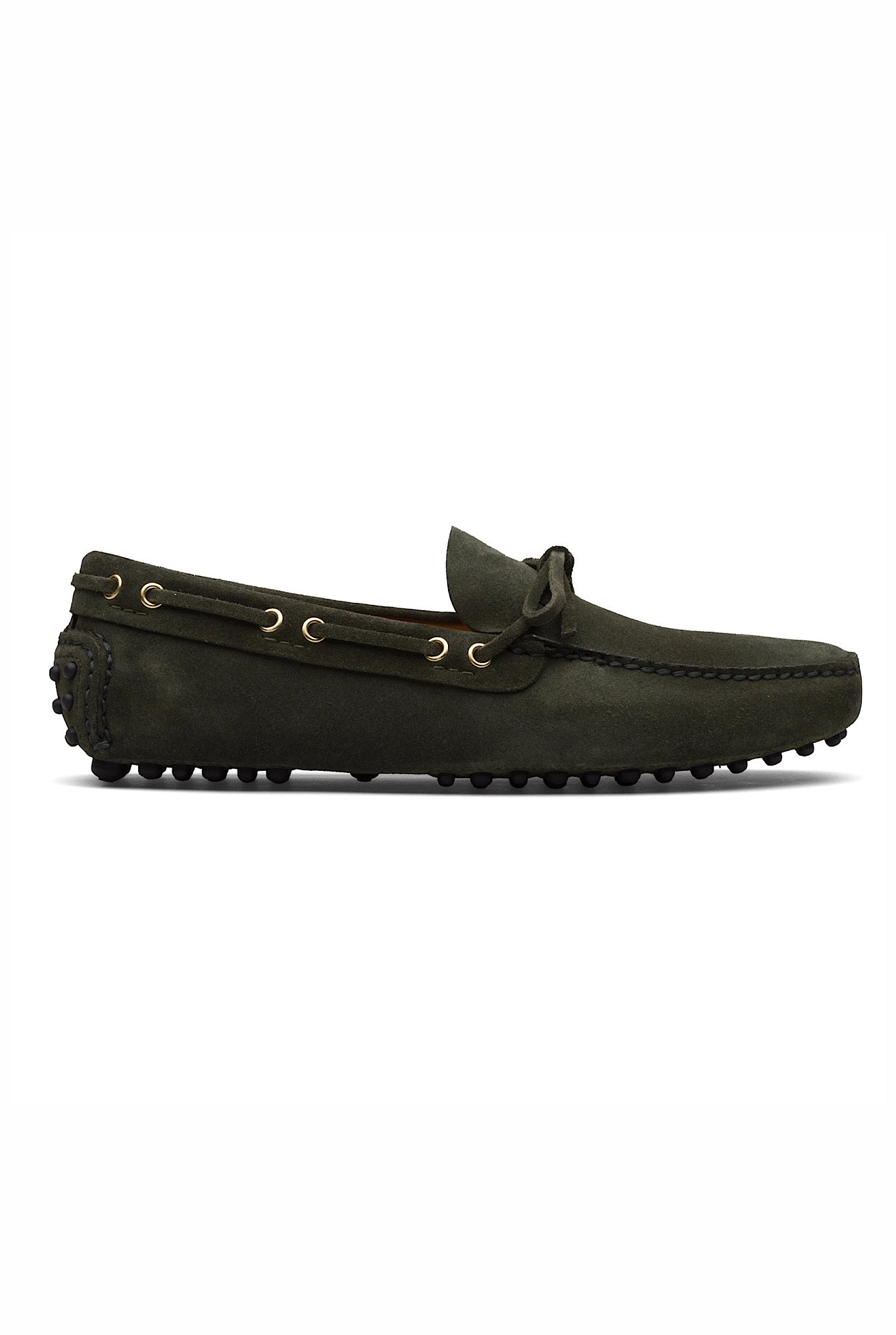 CAR SHOE Camouflage Green Suede Moccasin