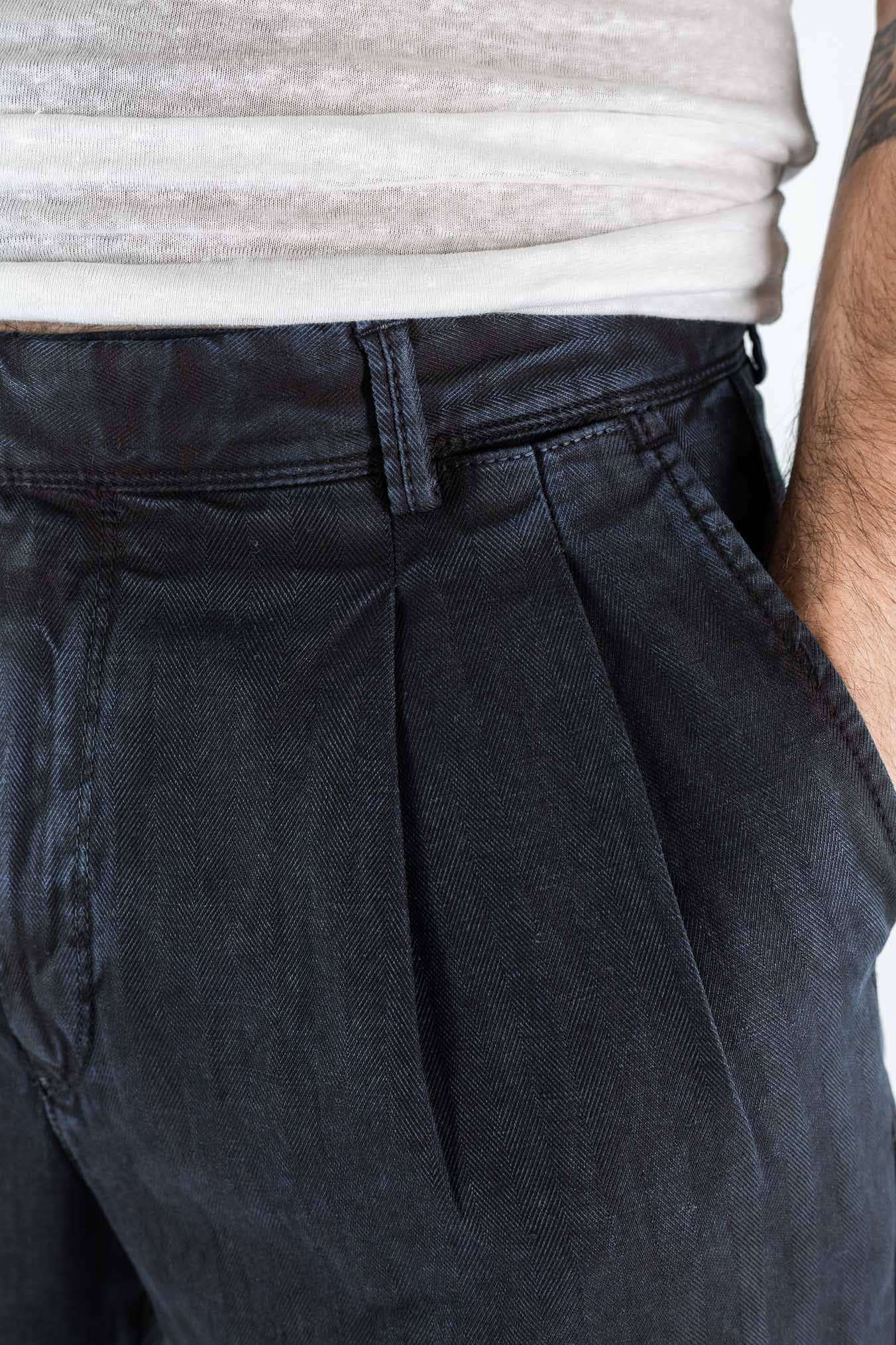 PT Pantaloni Chevron "Reworked" Carrot Fit Old Dyed Blu