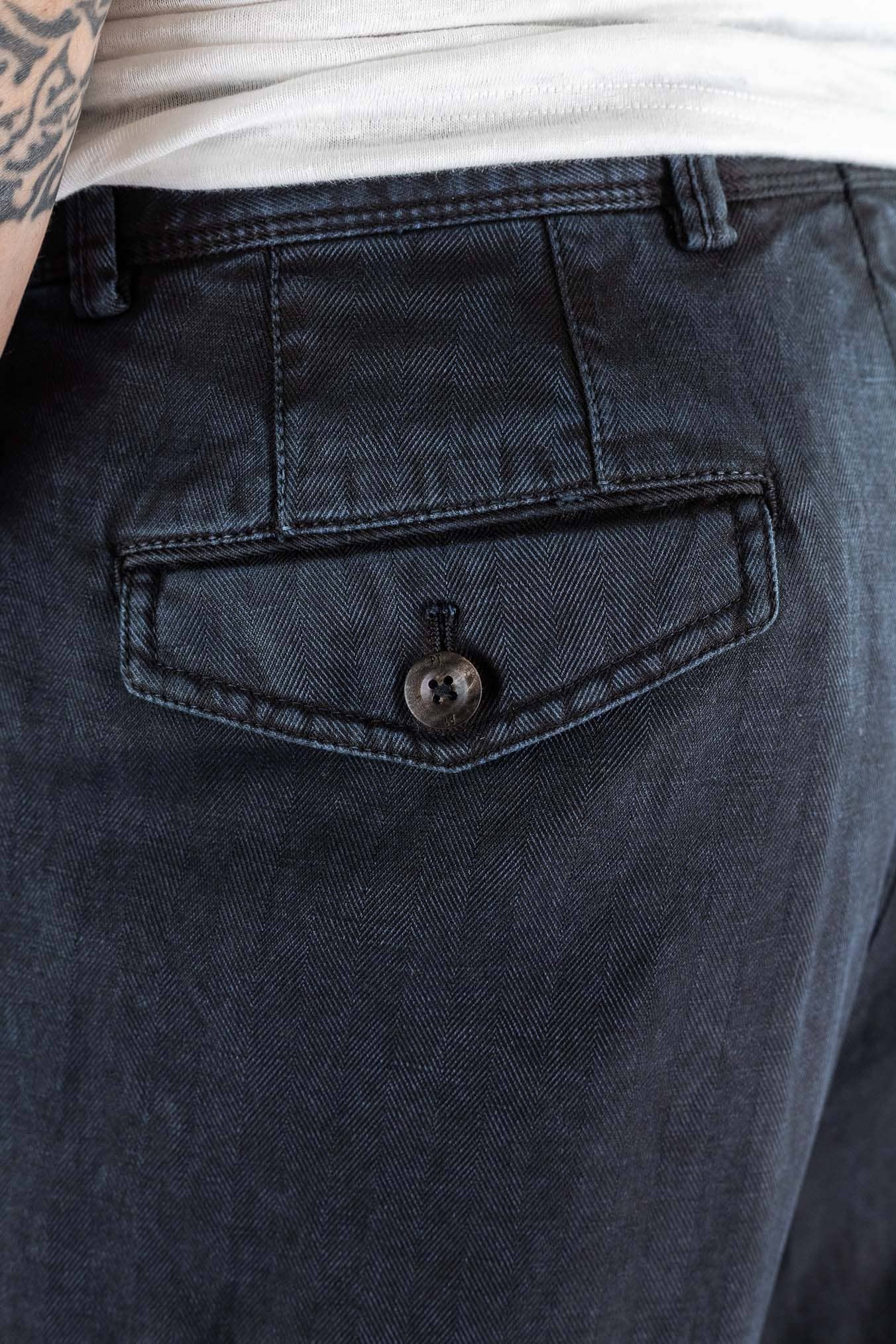 PT Pantaloni Chevron "Reworked" Carrot Fit Old Dyed Blu