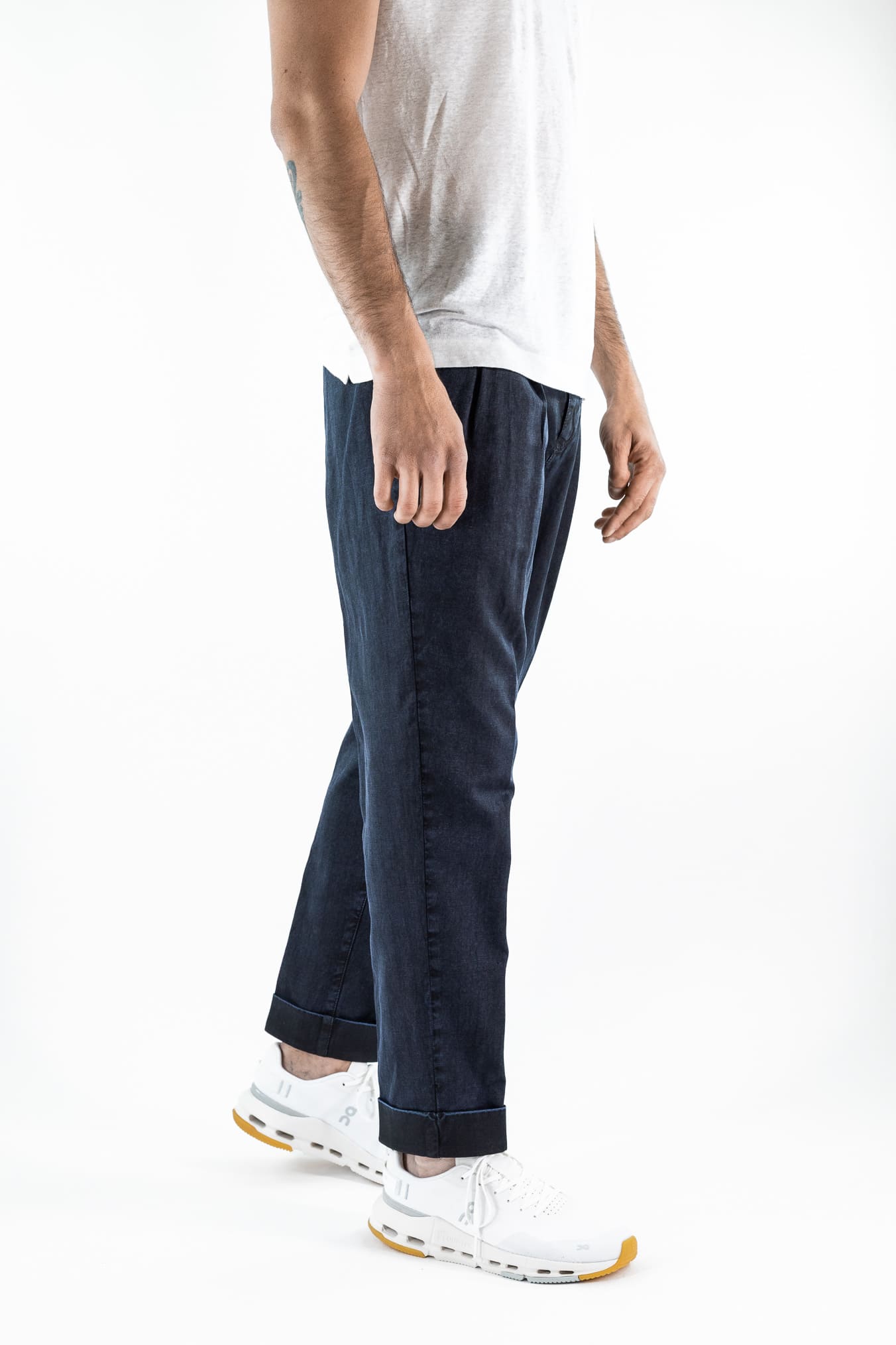 PT Pantaloni Chevron "Reworked" Carrot Fit Old Dyed Blu