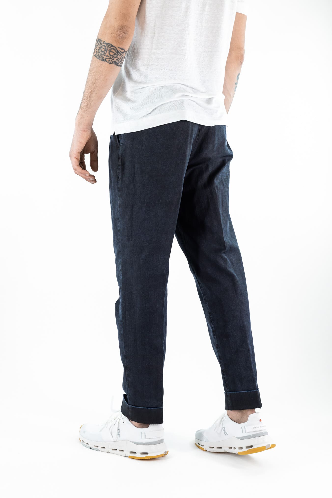 PT Pantaloni Chevron "Reworked" Carrot Fit Old Dyed Blu