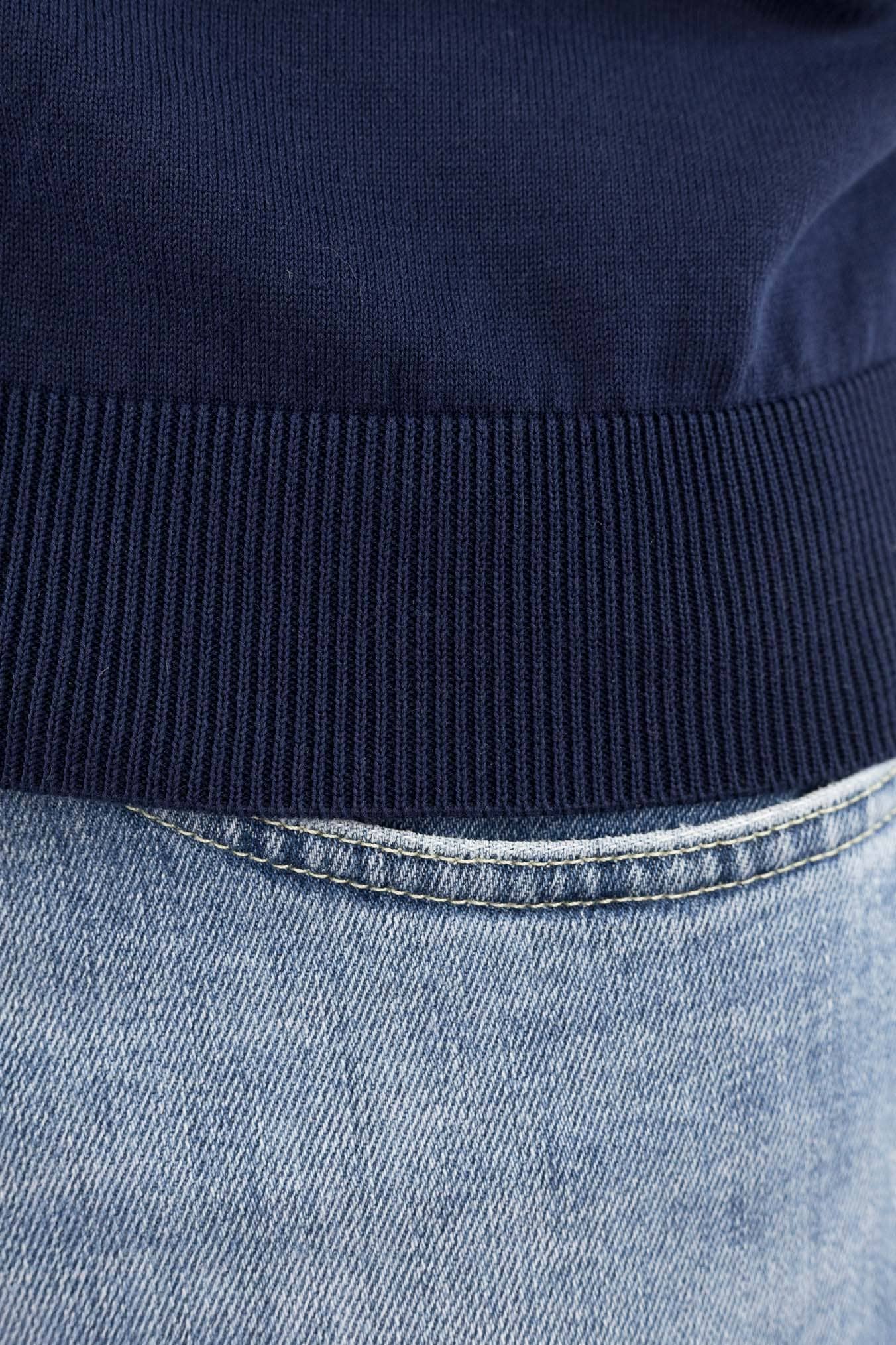 GUARINO Polo Paramontura Cotone Blu Cobalto