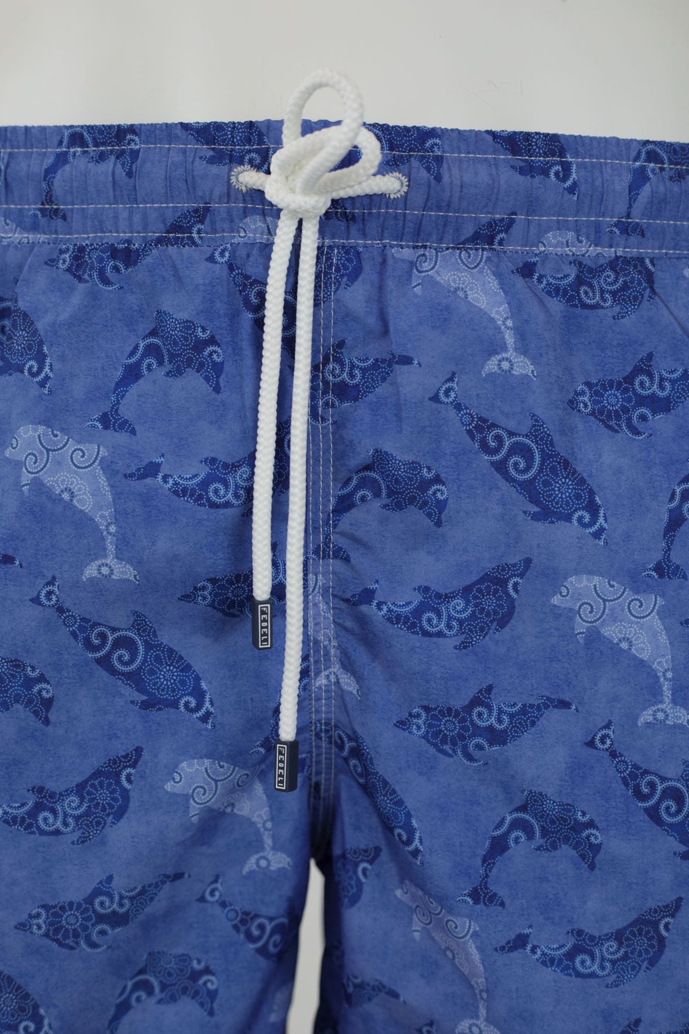 FEDELI Blue Dolphin Pattern Swimsuit