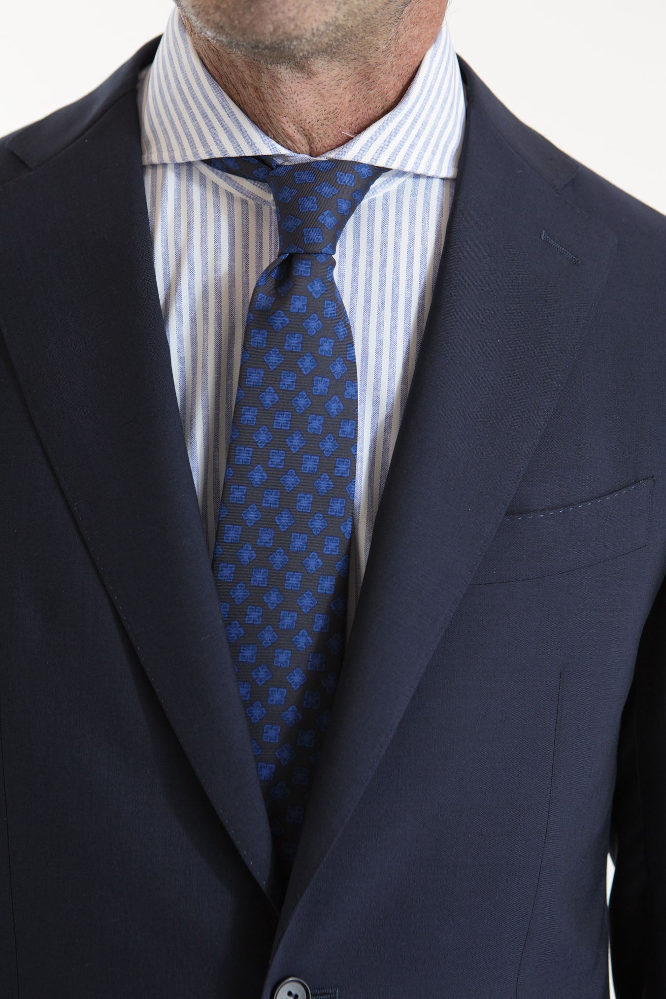 CANALI Dark Blue Wool Suit