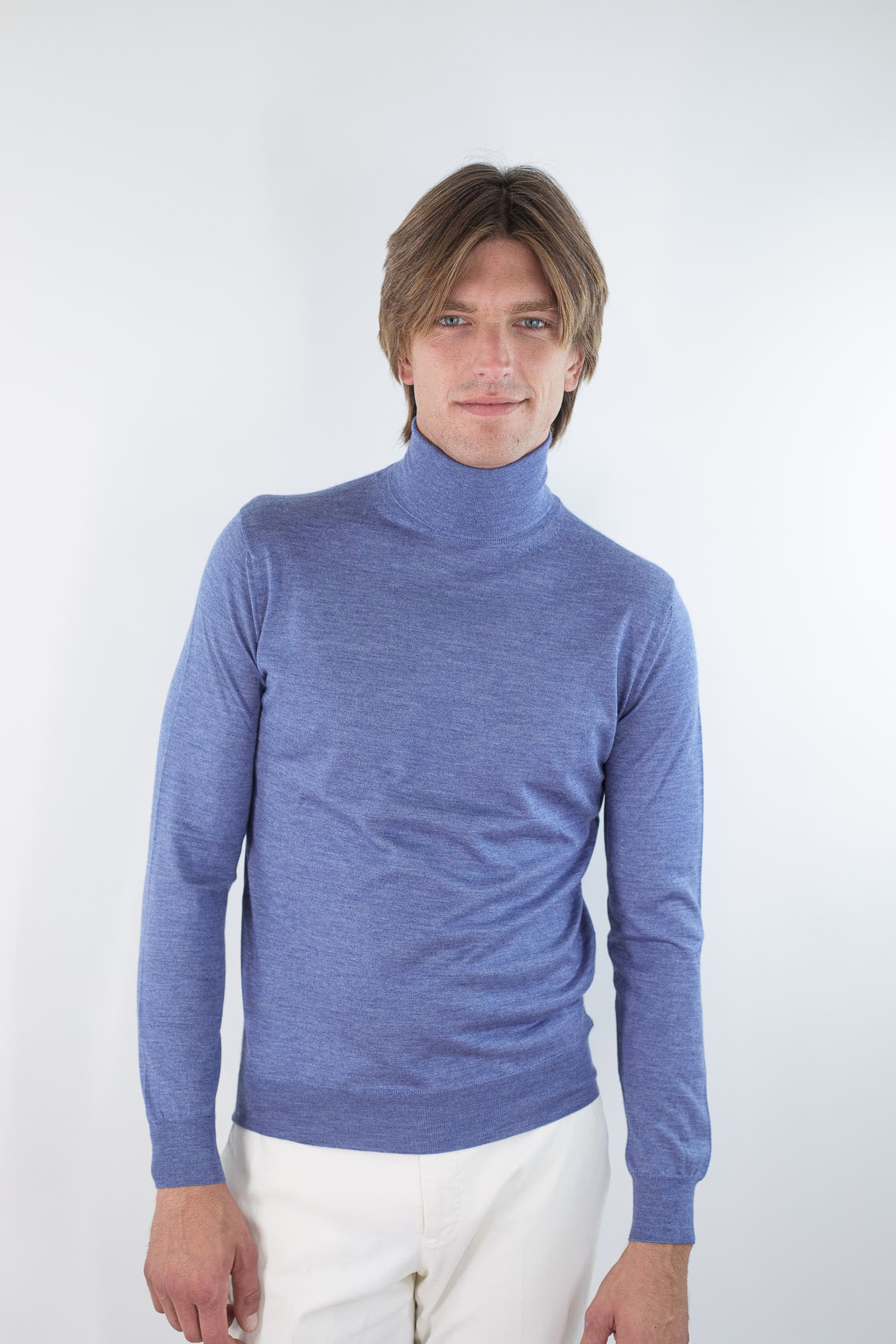 Dolcevita Cashmere e Seta Superlight Avio