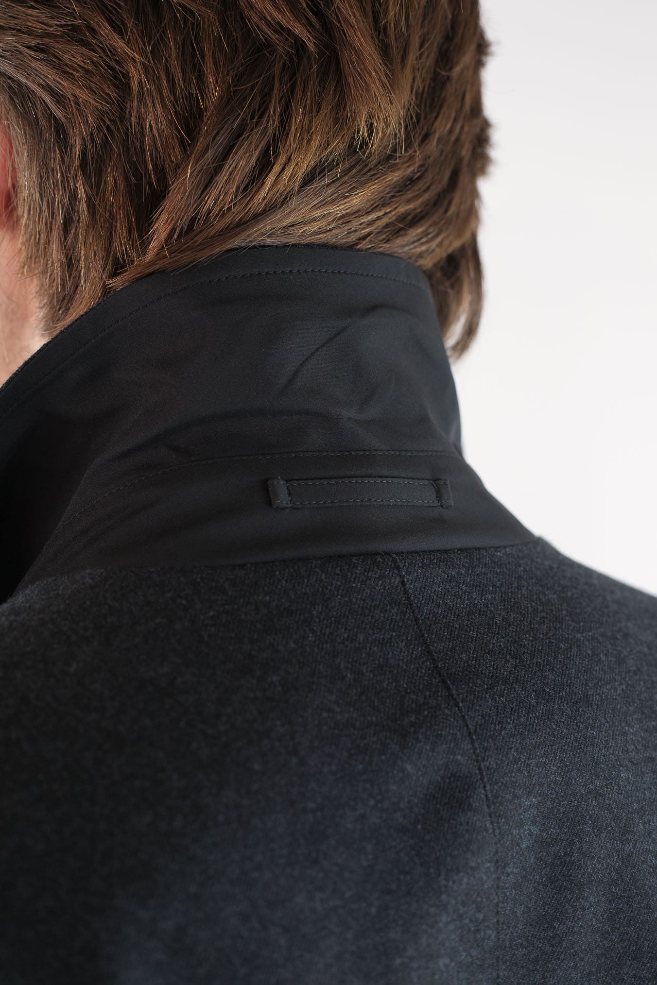 Reversible Wool and Nylon Coat Black/Black