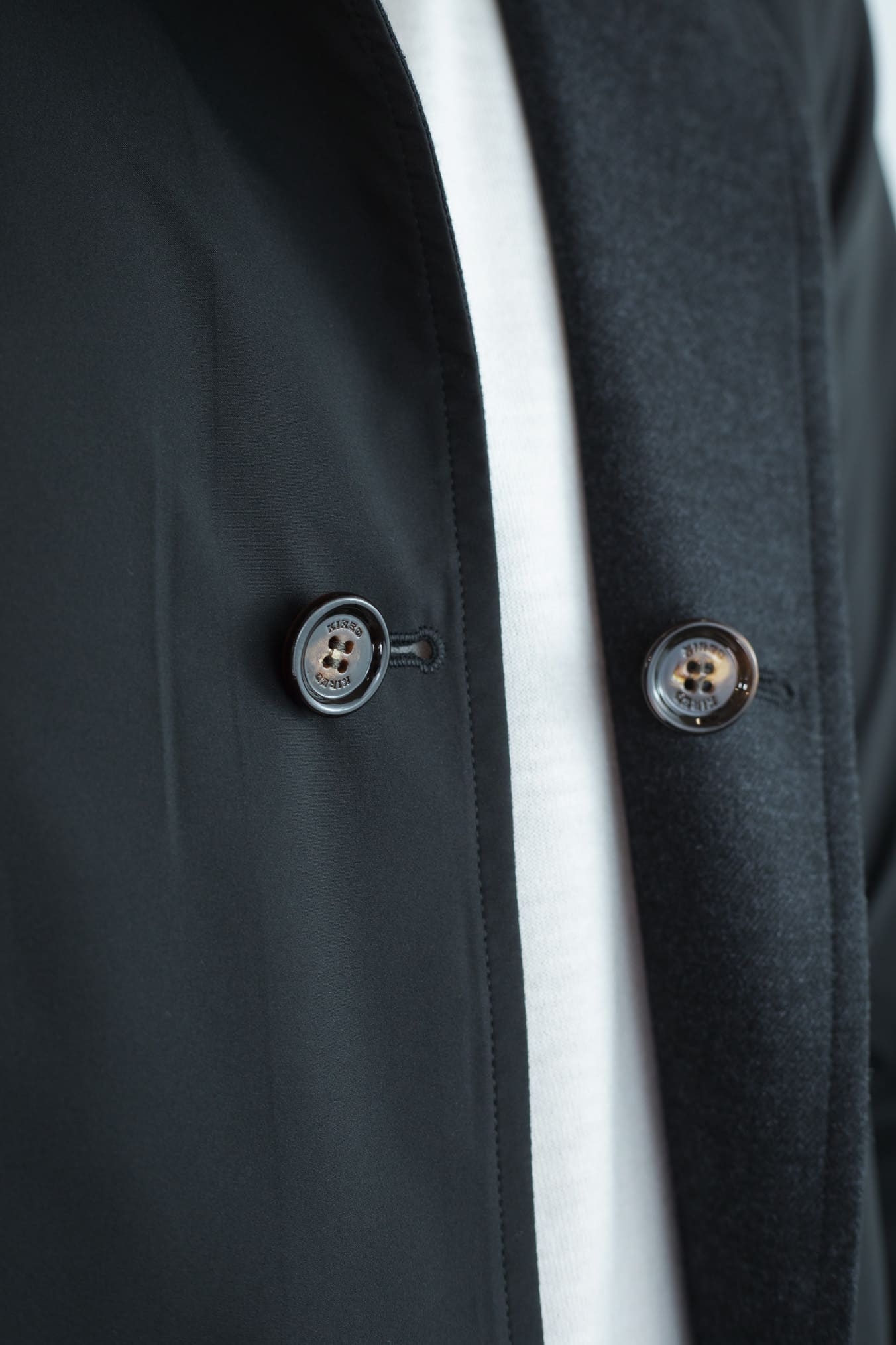 Reversible Wool and Nylon Coat Black/Black