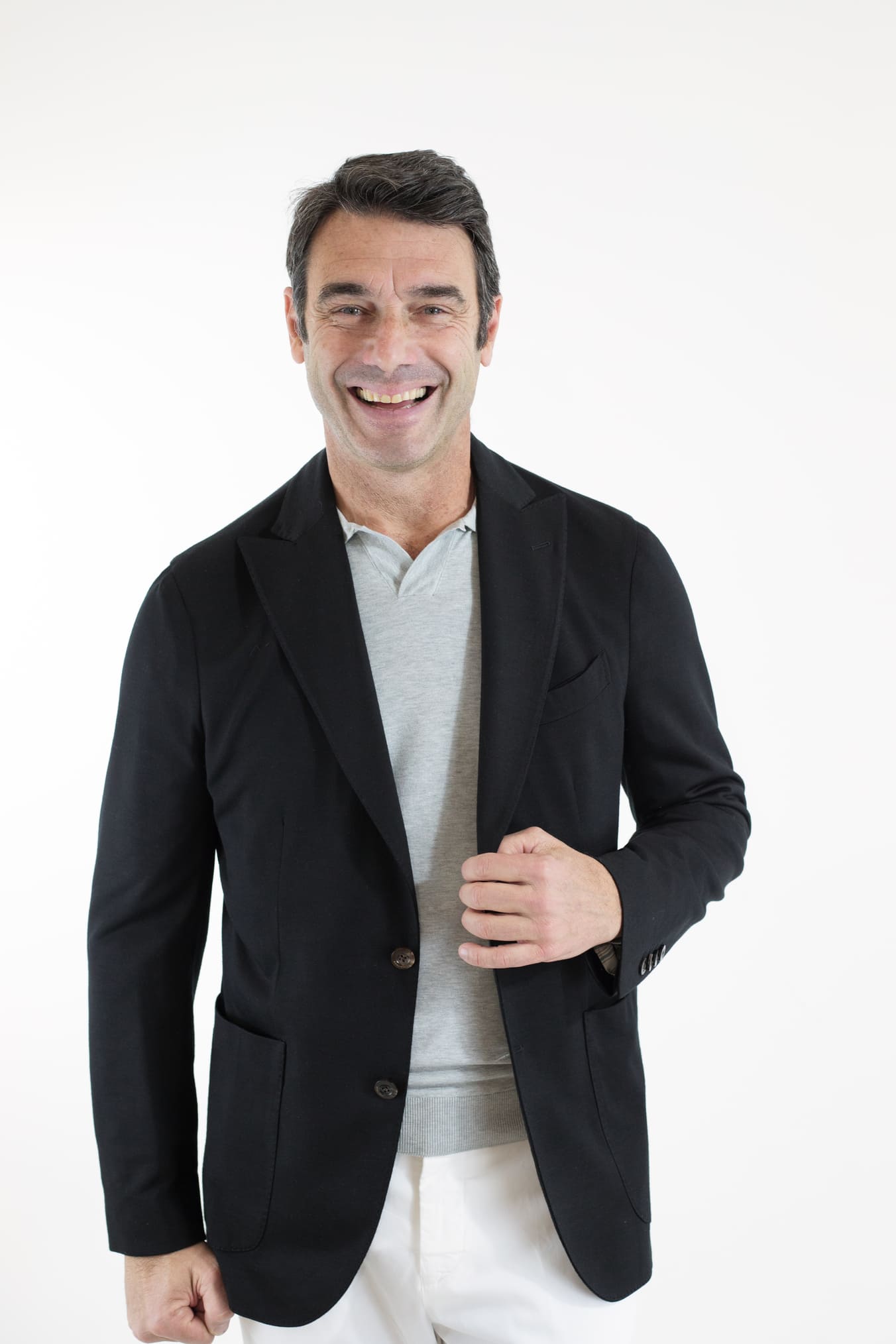BOGLIOLI Black Wool Jersey Jacket