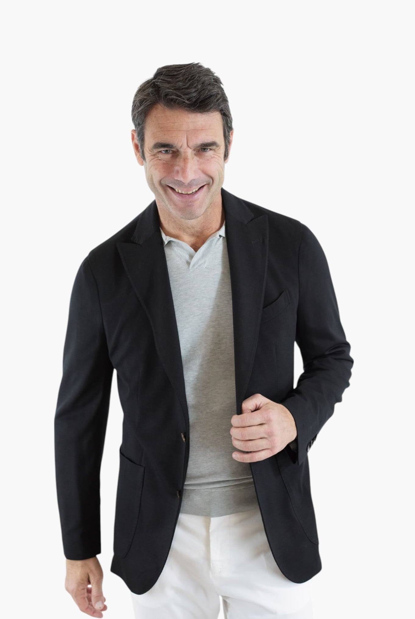 BOGLIOLI Black Wool Jersey Jacket