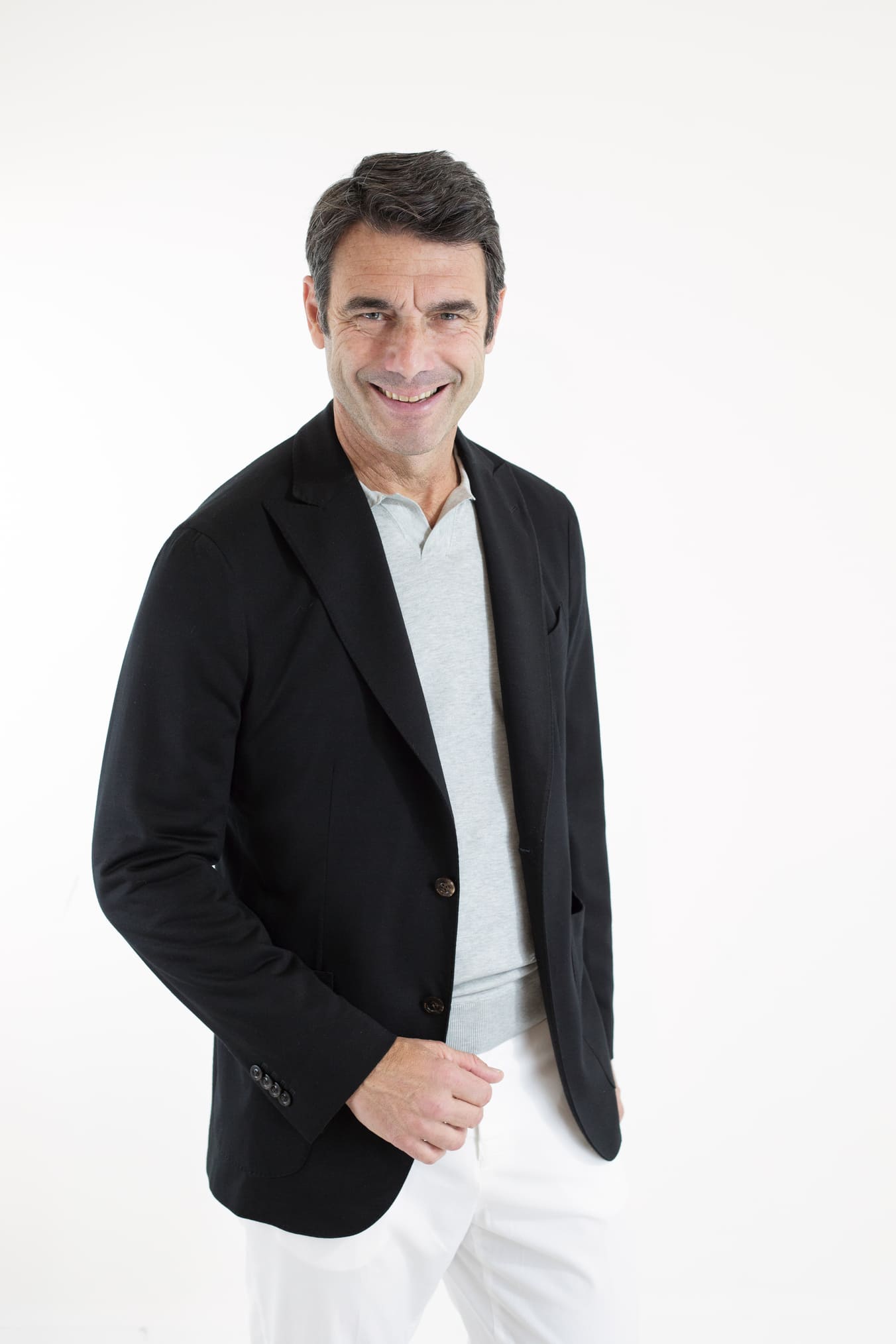 BOGLIOLI Black Wool Jersey Jacket