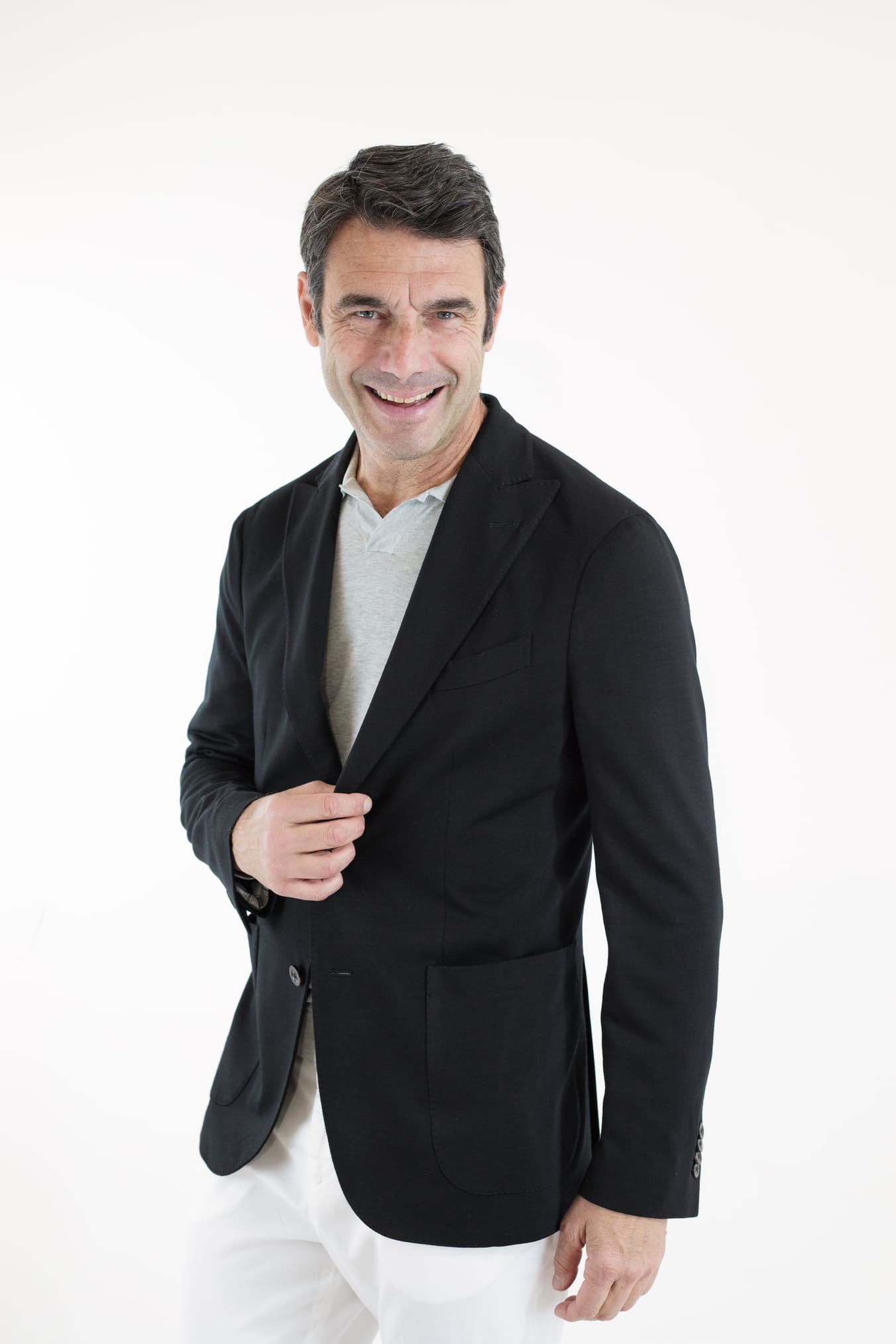 BOGLIOLI Black Wool Jersey Jacket