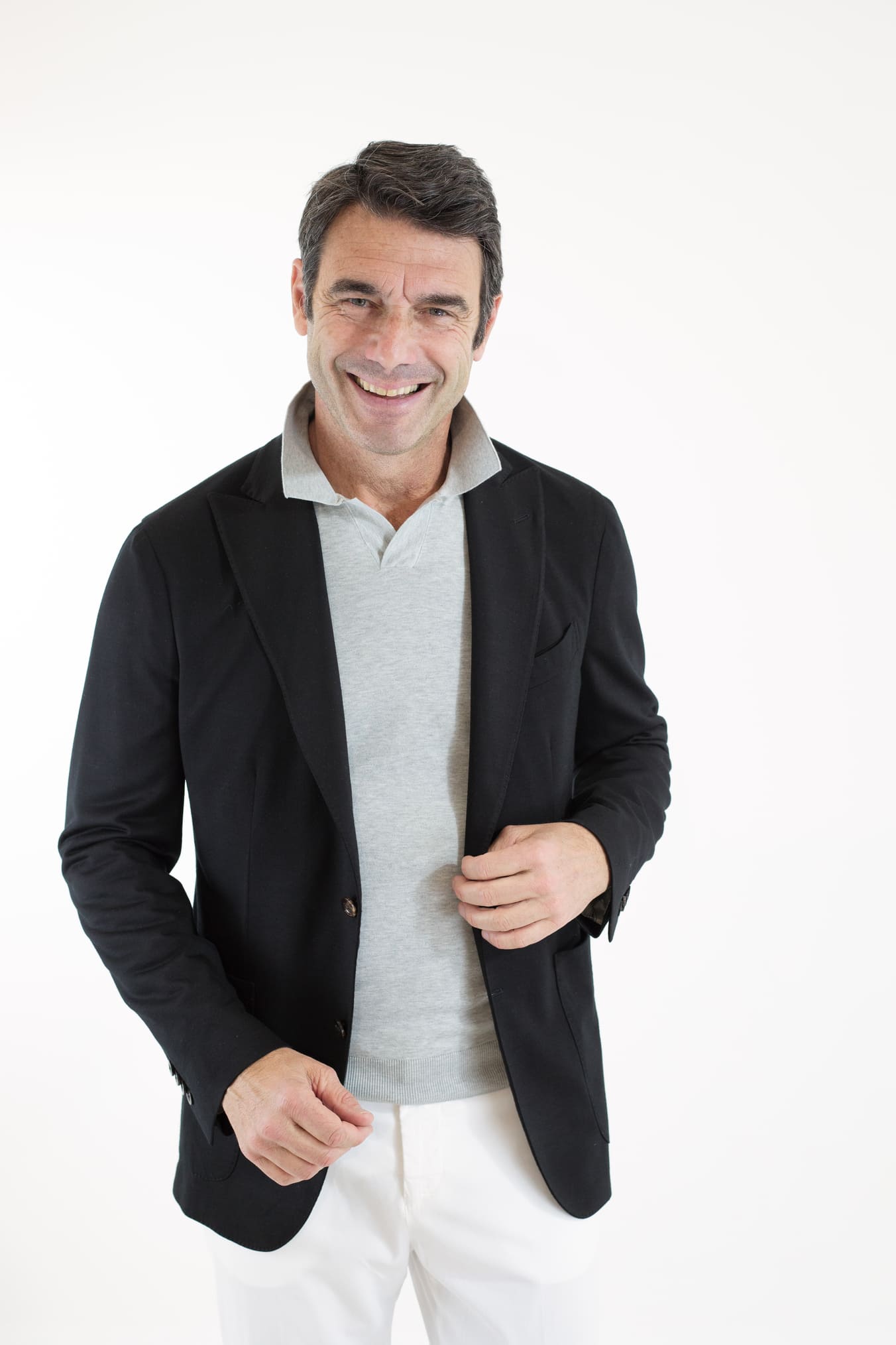 BOGLIOLI Black Wool Jersey Jacket