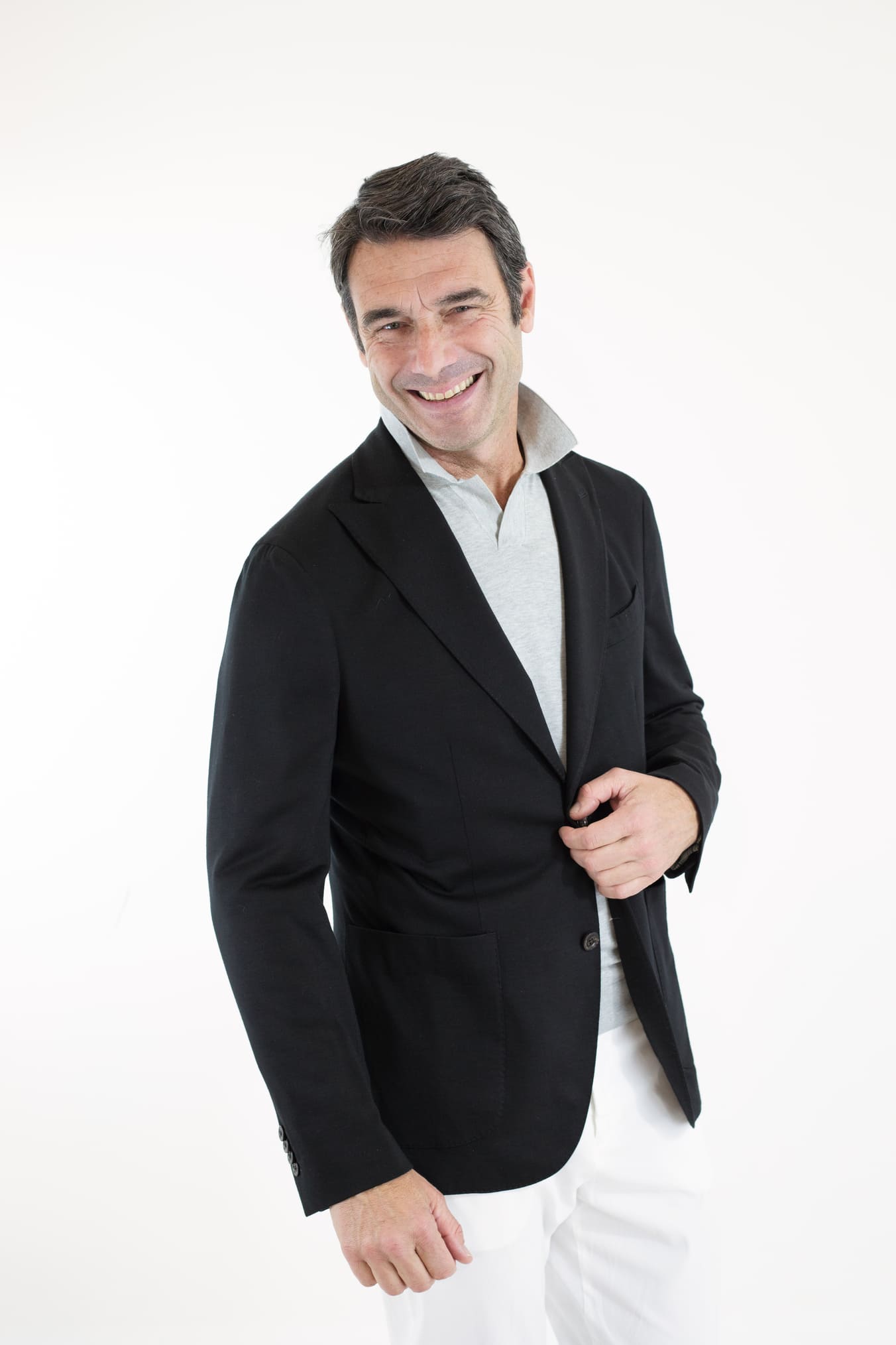 BOGLIOLI Black Wool Jersey Jacket