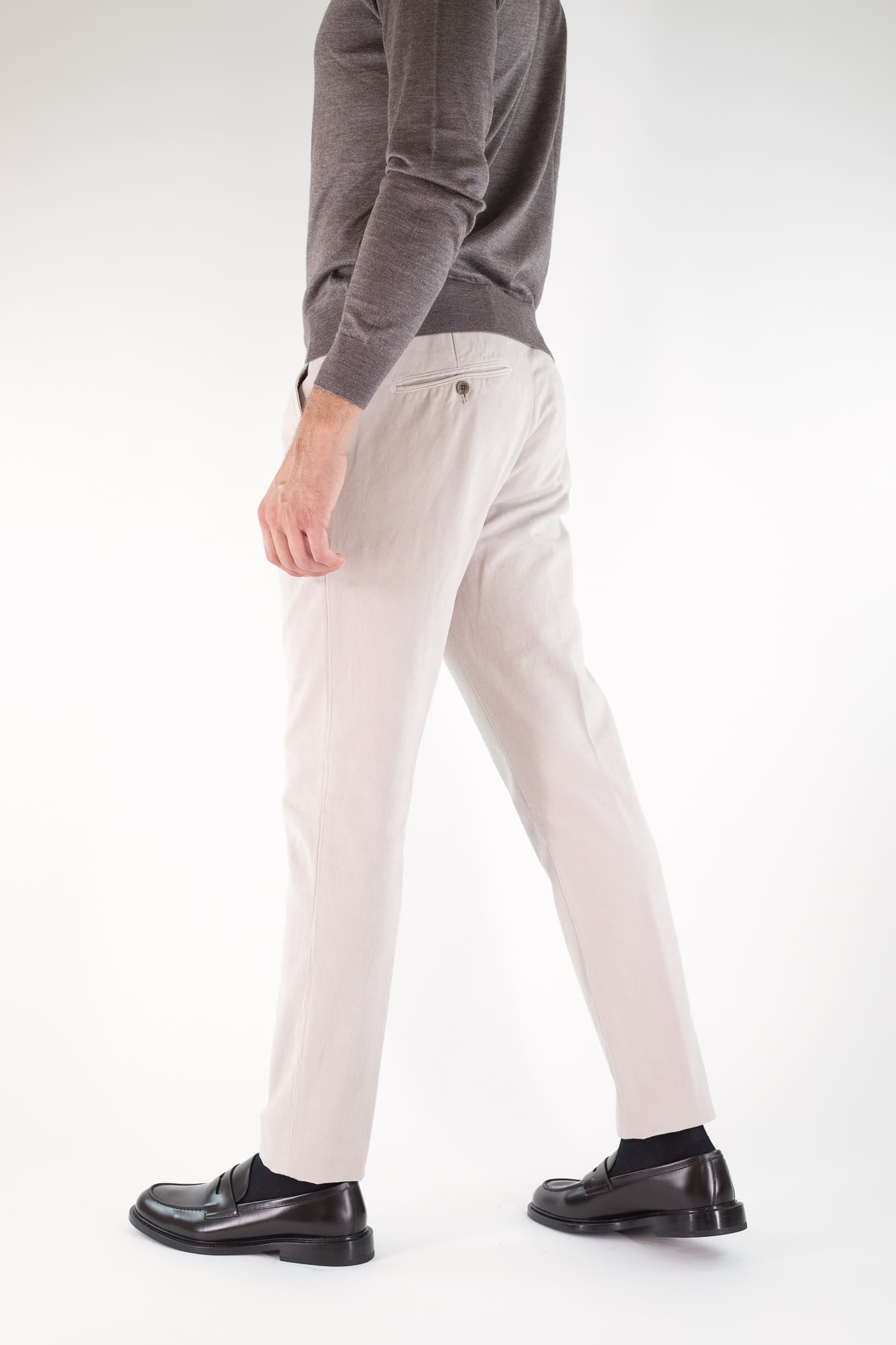 Pantaloni Supersoft Cotone Cashmere Beige - Guarino Store