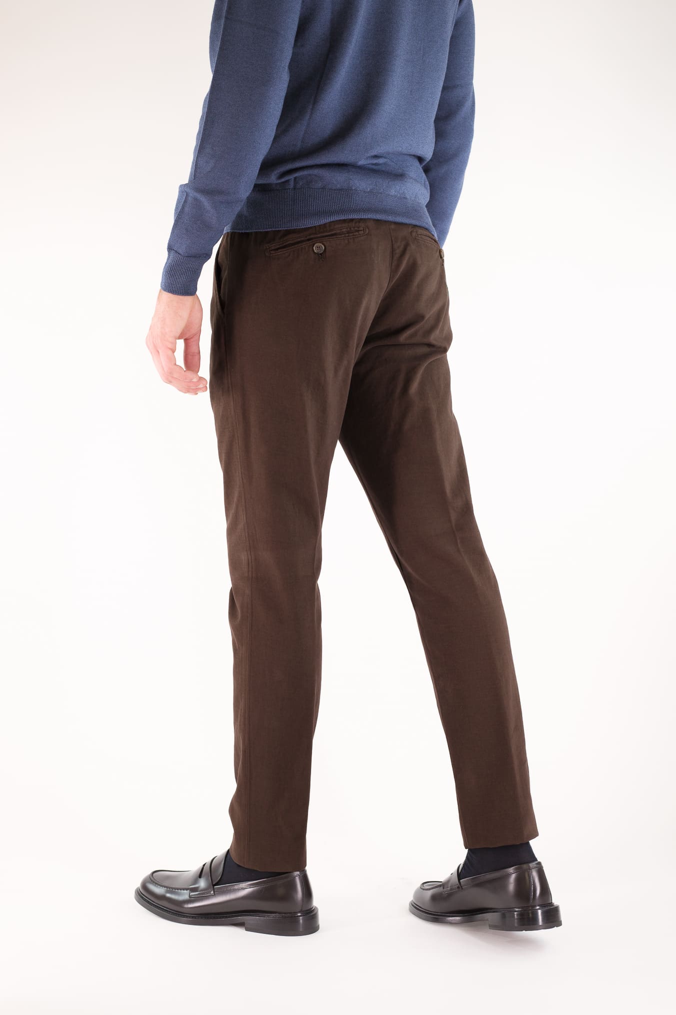 Pantaloni Supersoft Cotone Cashmere Caffè - Guarino Store