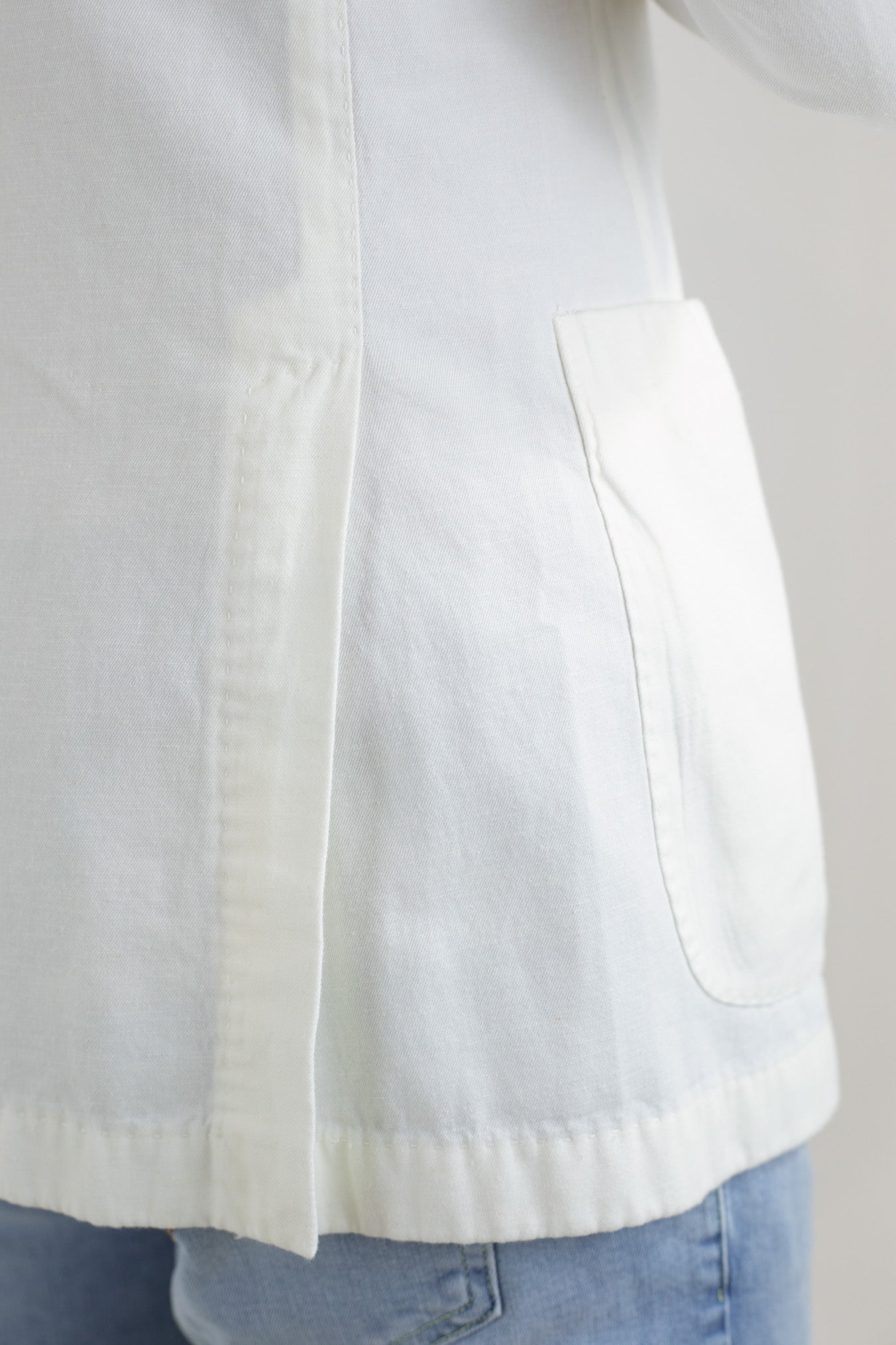 BOGLIOLI White Cotton and Linen K-Jacket