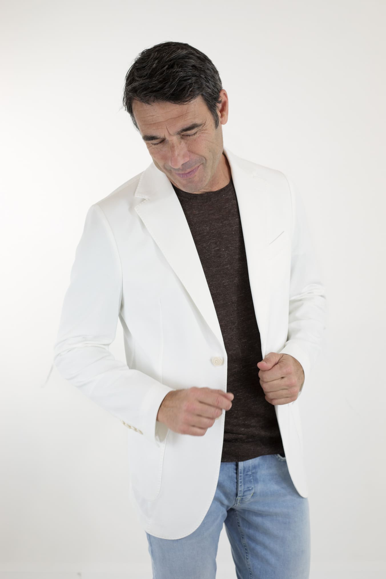 Giacca Jersey Cotone Piquet Bianco CIRCOLO 1901