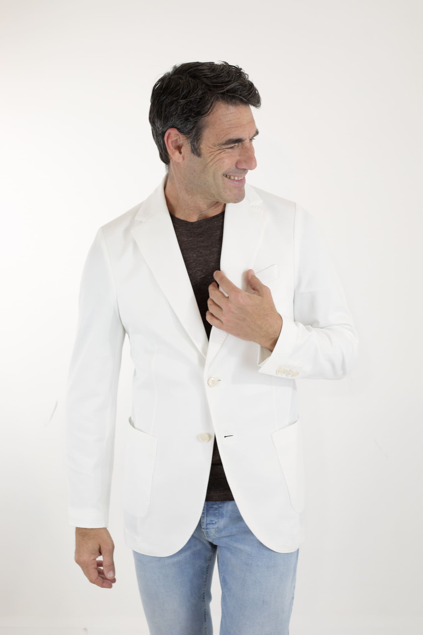 Giacca Jersey Cotone Piquet Bianco CIRCOLO 1901