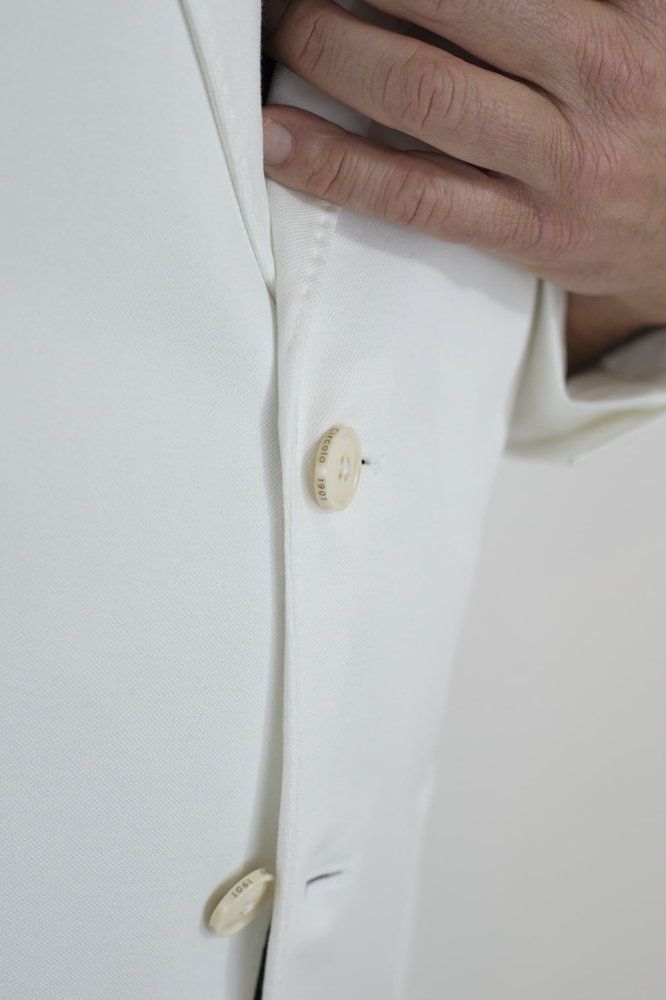 Giacca Jersey Cotone Piquet Bianco CIRCOLO 1901