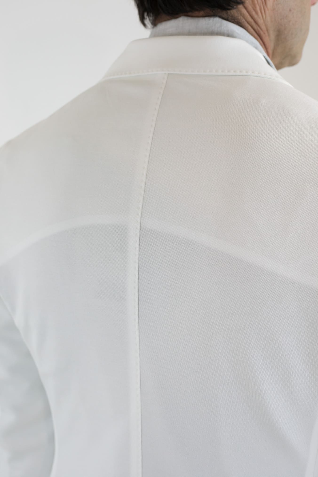 CIRCOLO 1901 Double-breasted Jersey Cotton Piquet Jacket White