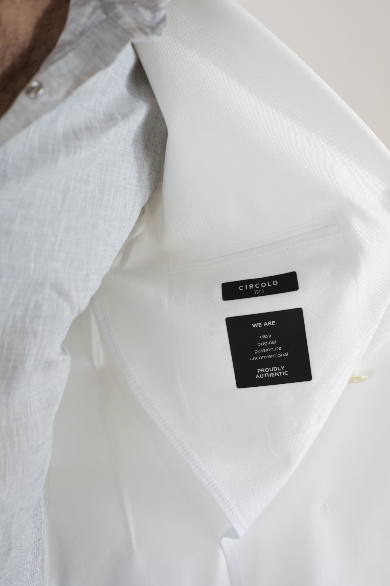 Giacca Doppiopetto Jersey Cotone Piquet Bianco CIRCOLO 1901