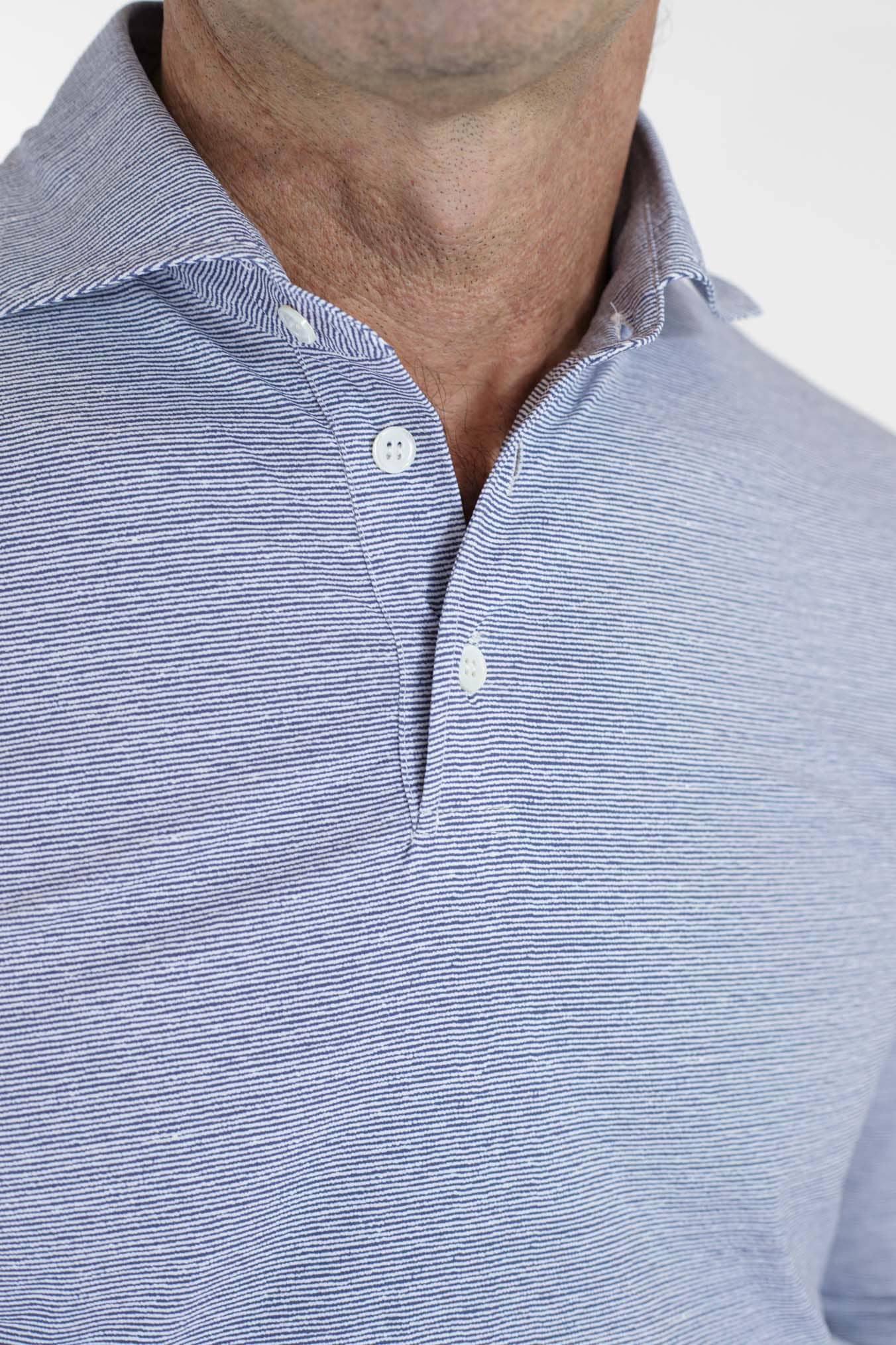 Polo Active ML Bluette Righine Orizzontali FFF