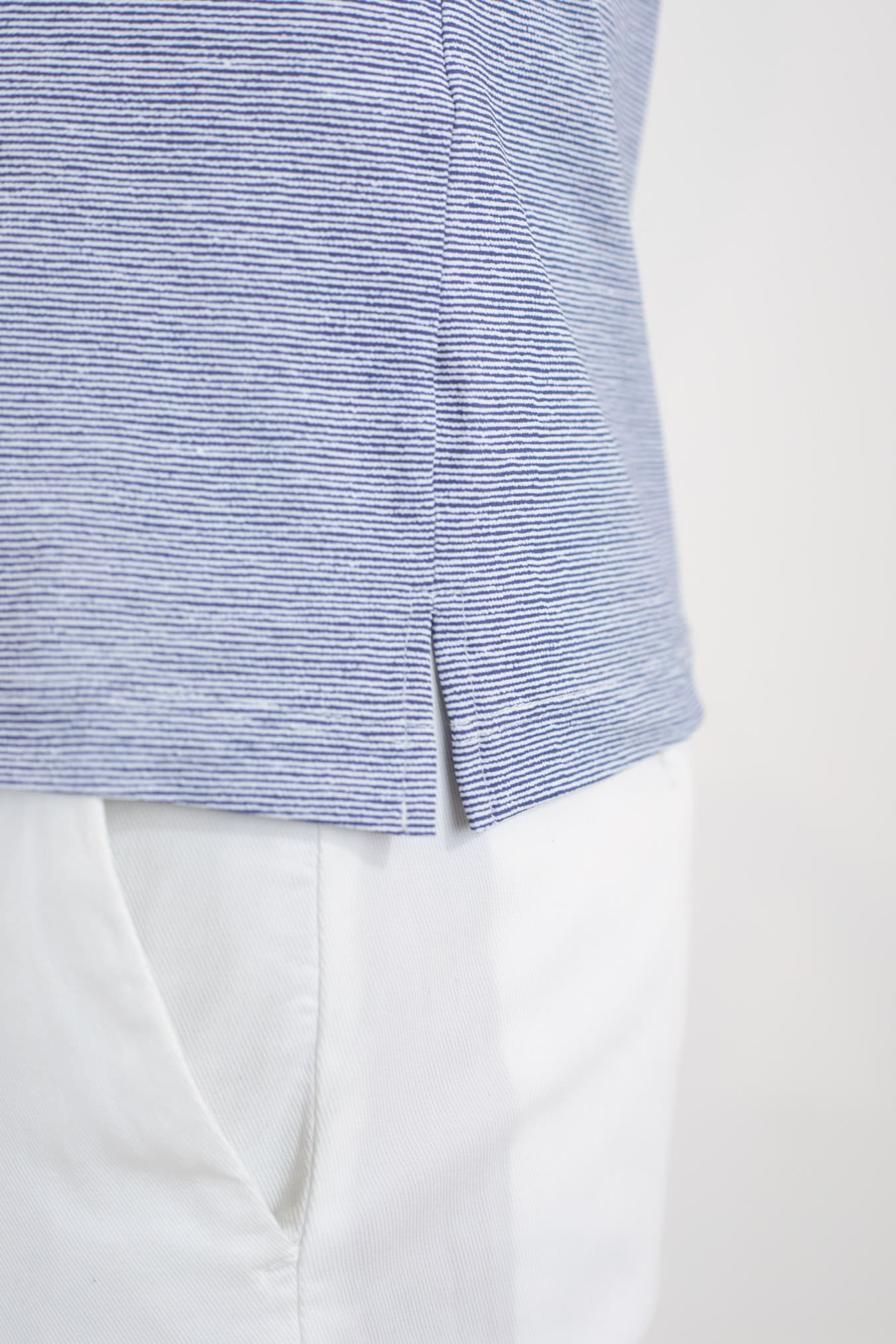 Polo Active ML Bluette Righine Orizzontali FFF