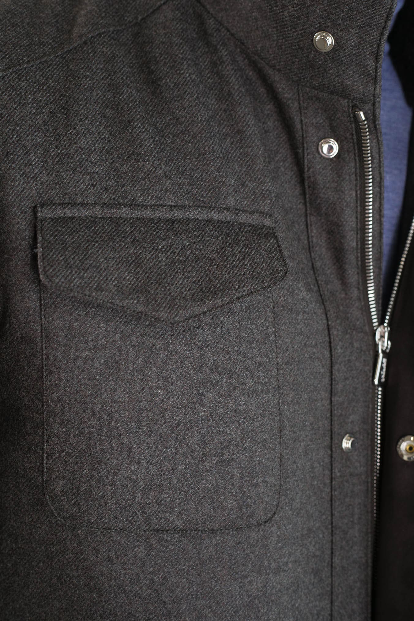 MANDELLI Field Jacket Lana Cashmere Testa Moro