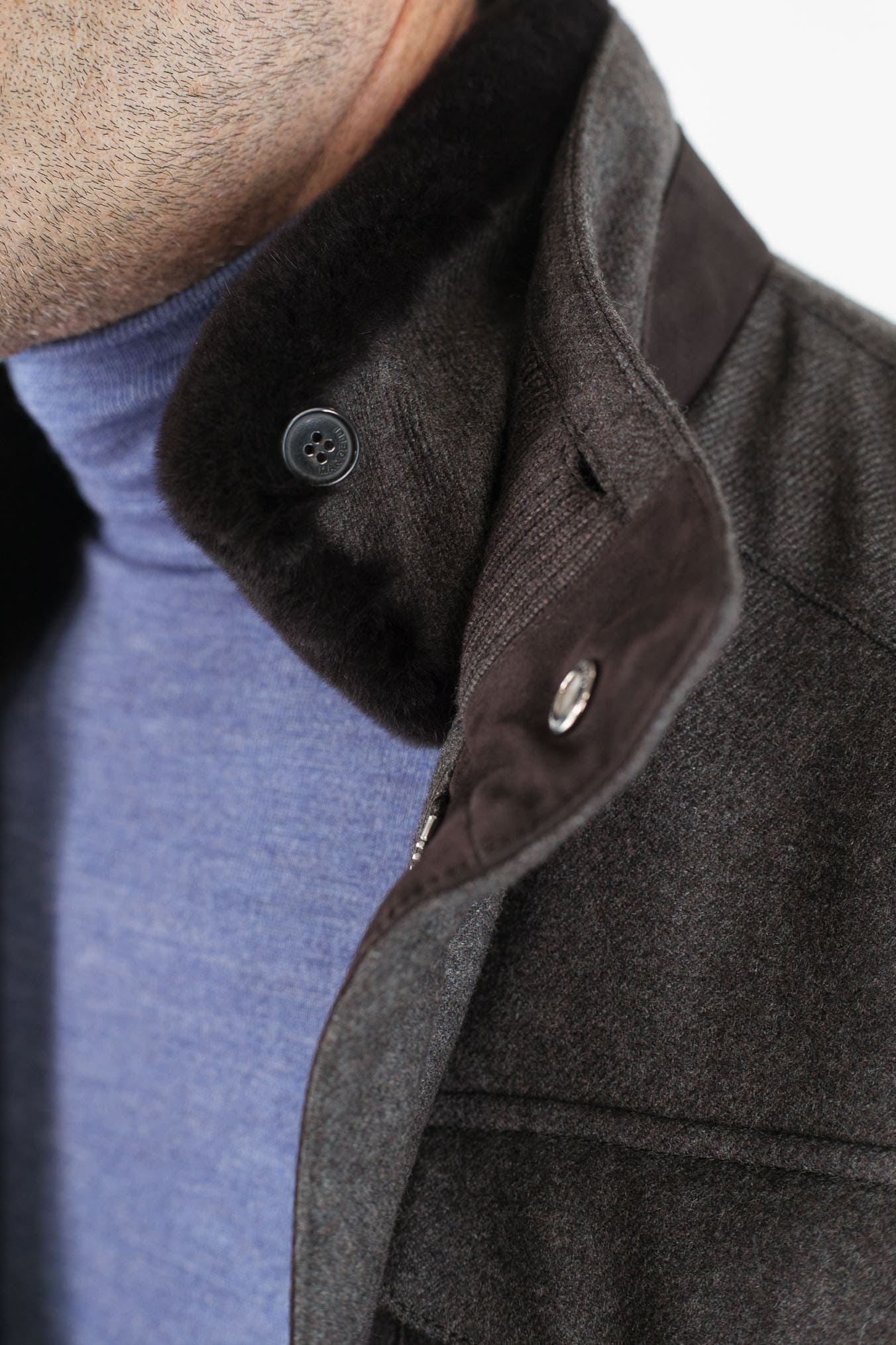 MANDELLI Field Jacket Lana Cashmere Testa Moro