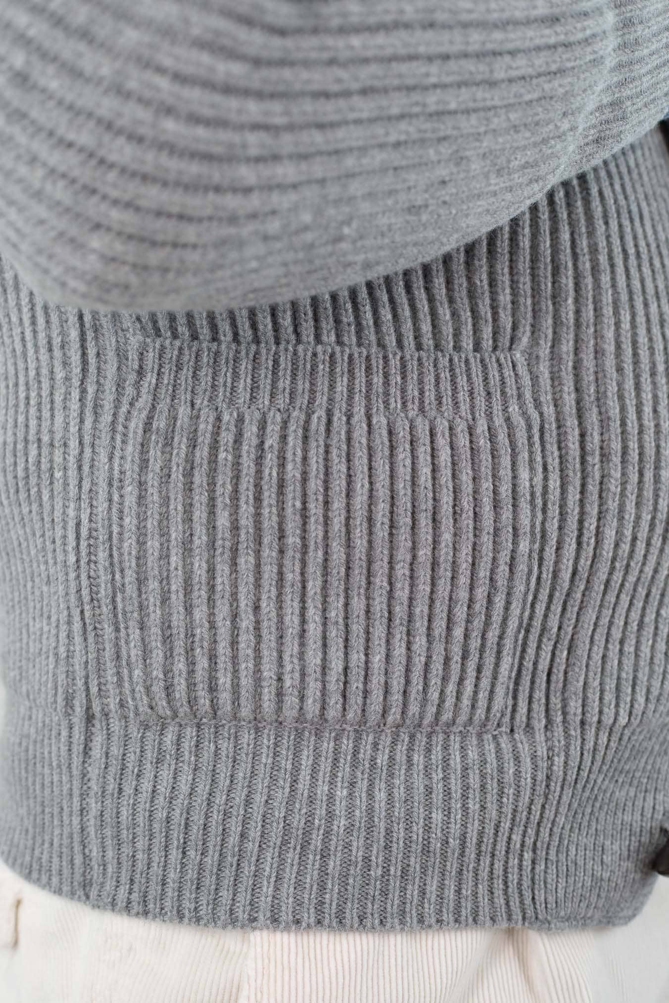 Cardigan Lana e Cashmere Grigio Chiaro