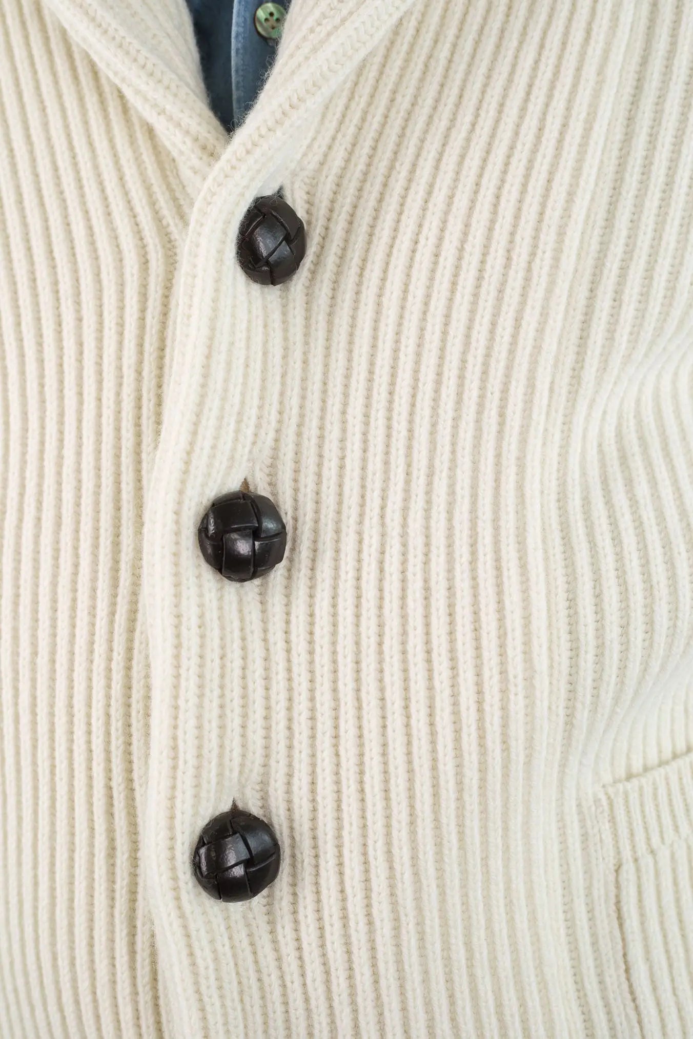 Cardigan Lana e Cashmere Bianco MC GEORGE OF SCOTLAND