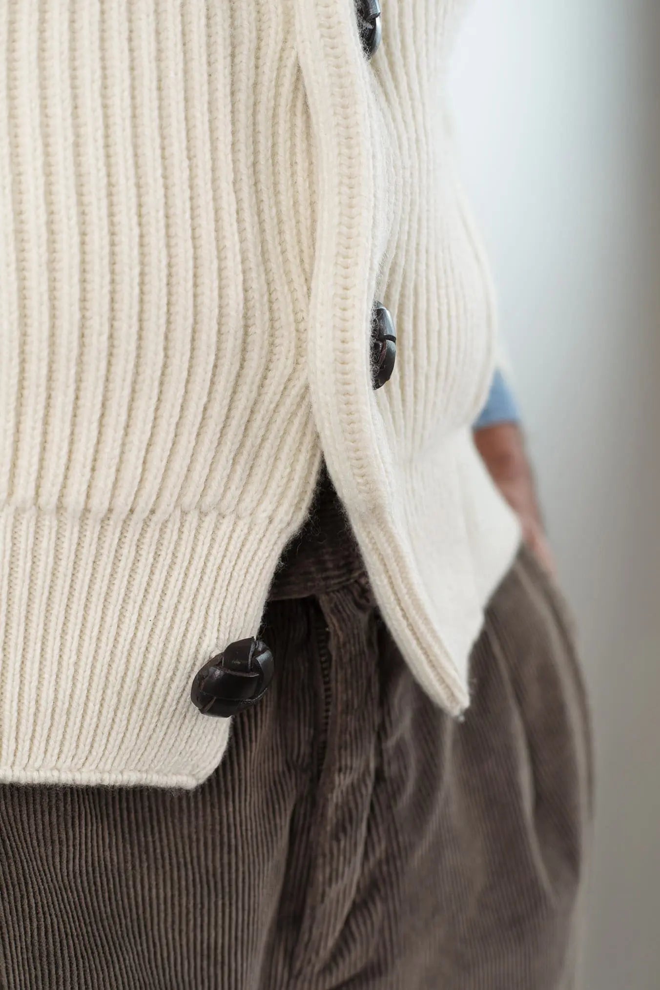 Cardigan Lana e Cashmere Bianco MC GEORGE OF SCOTLAND