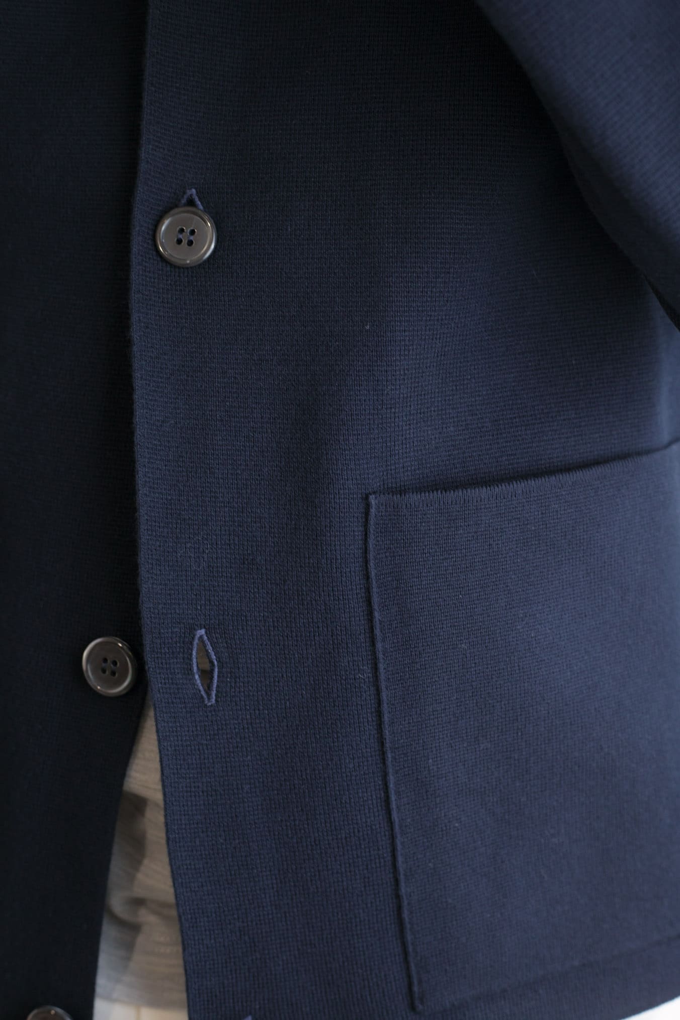 Giacca Maglia Jersey Cotone Blu Scuro - Guarino Store