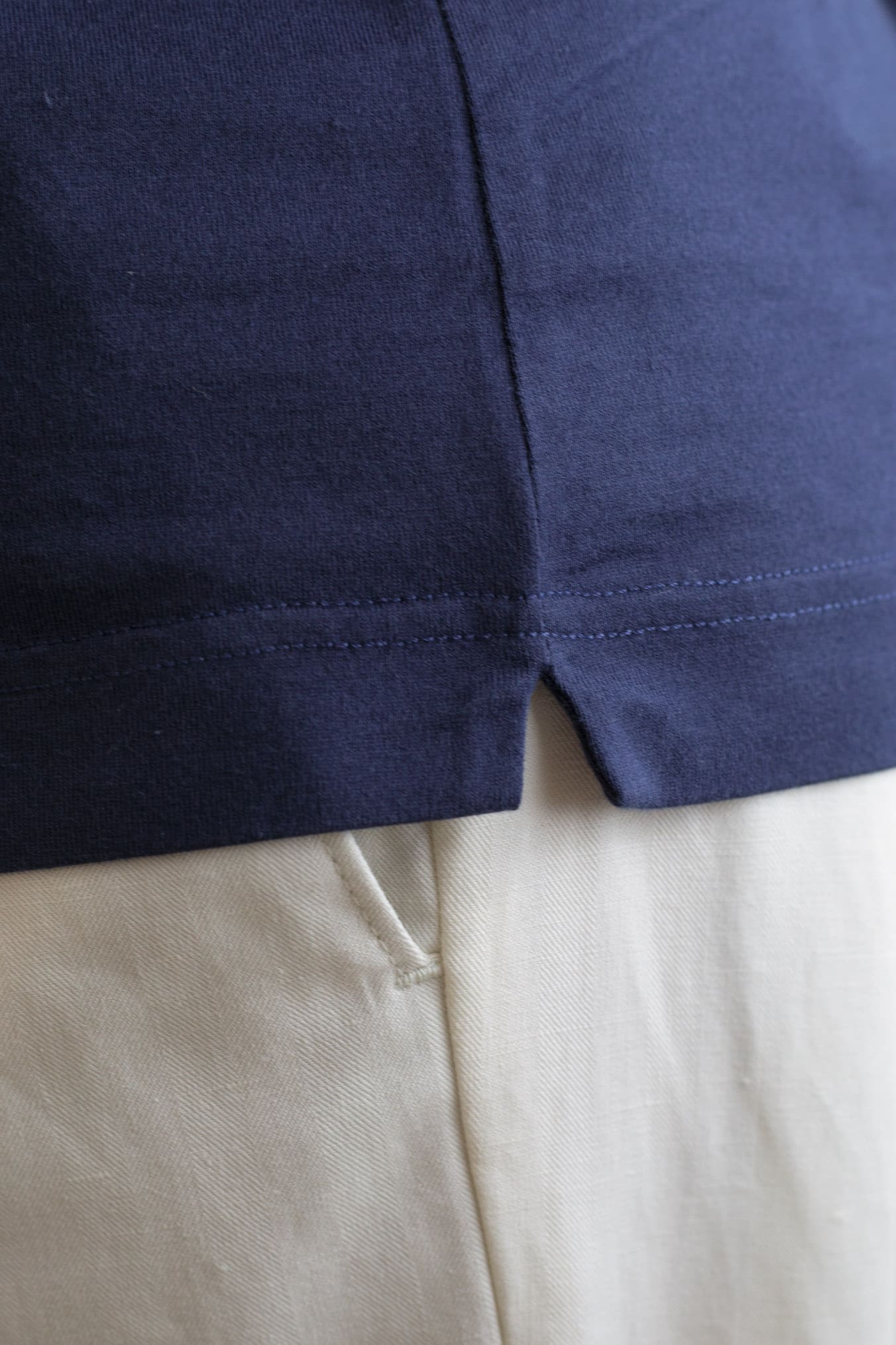 Polo T-Shirt Crew Jersey Cotton Navy Blue